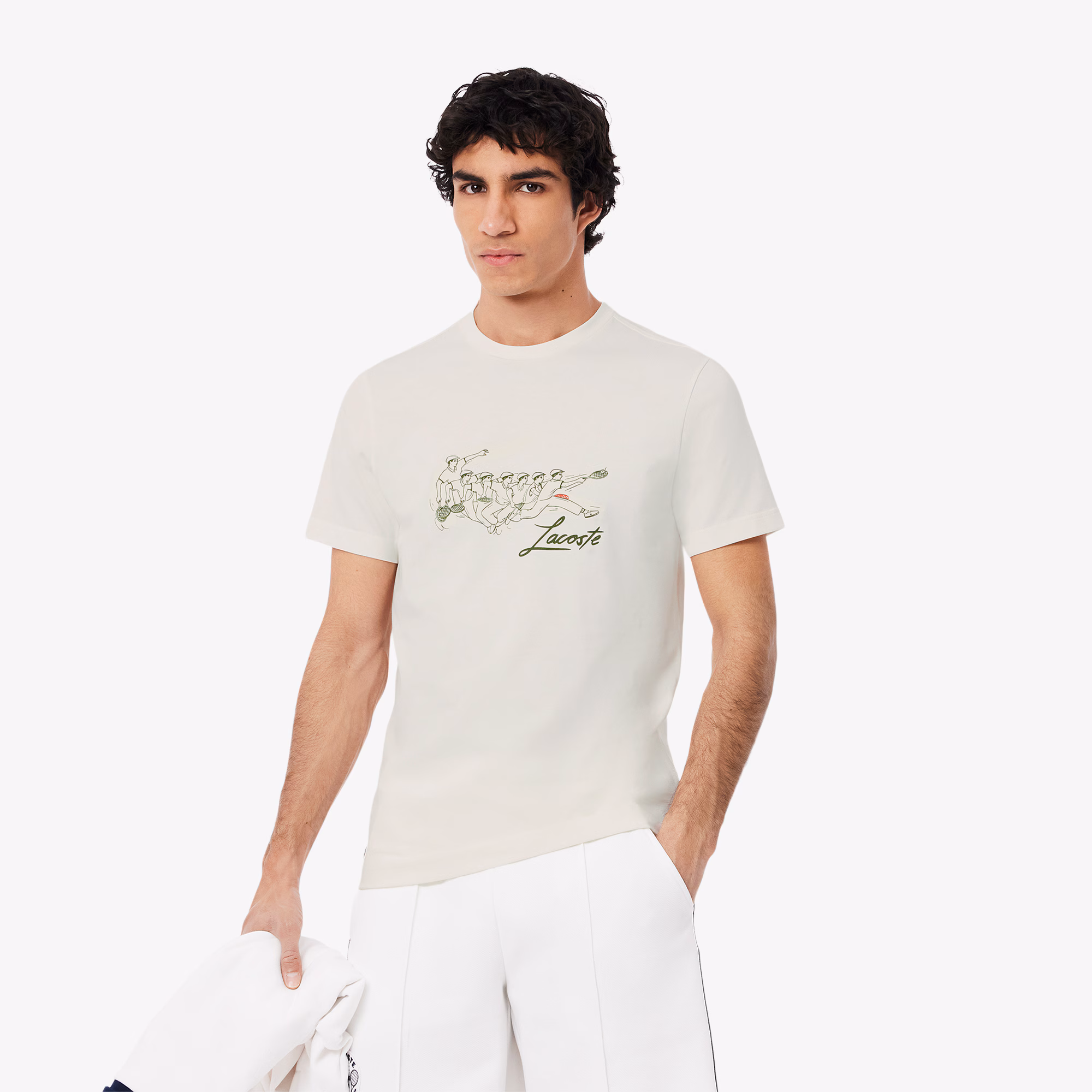 Men's René Lacoste Print Tennis Heritage T-Shirt