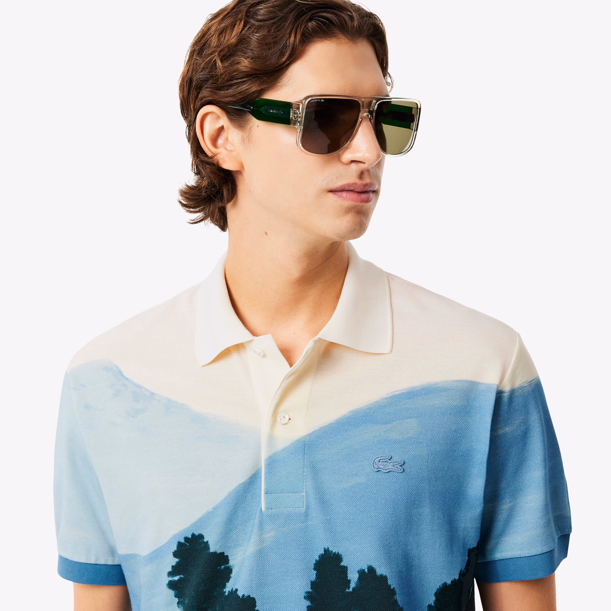 Men's Classic Fit Printed Petit Piqué Polo