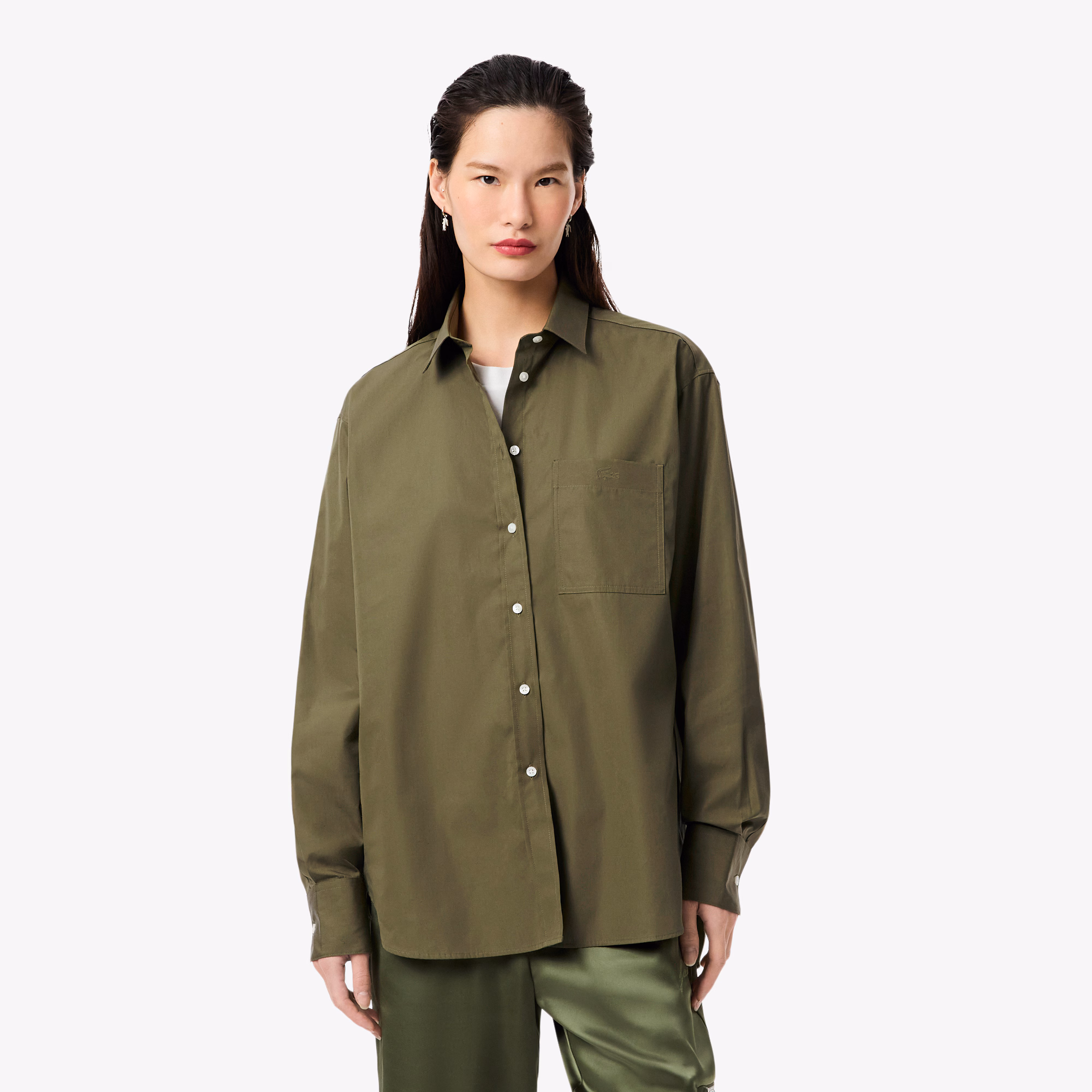Women's Oversized Cotton Button Down Shirt