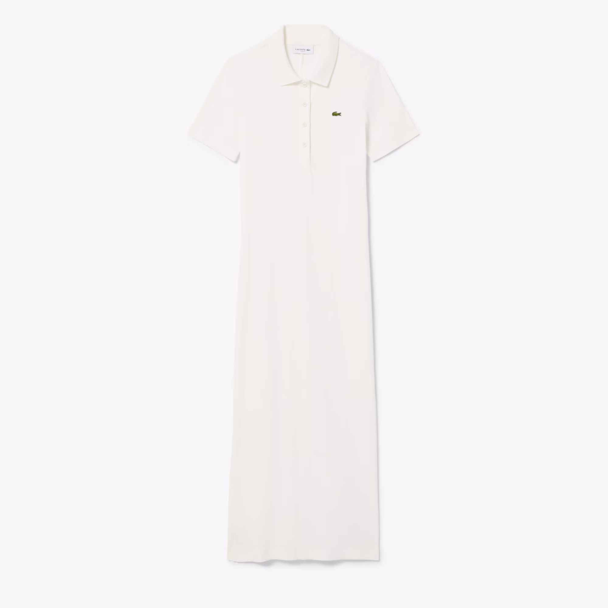 Women's Long Ribbed Cotton Polo Dress