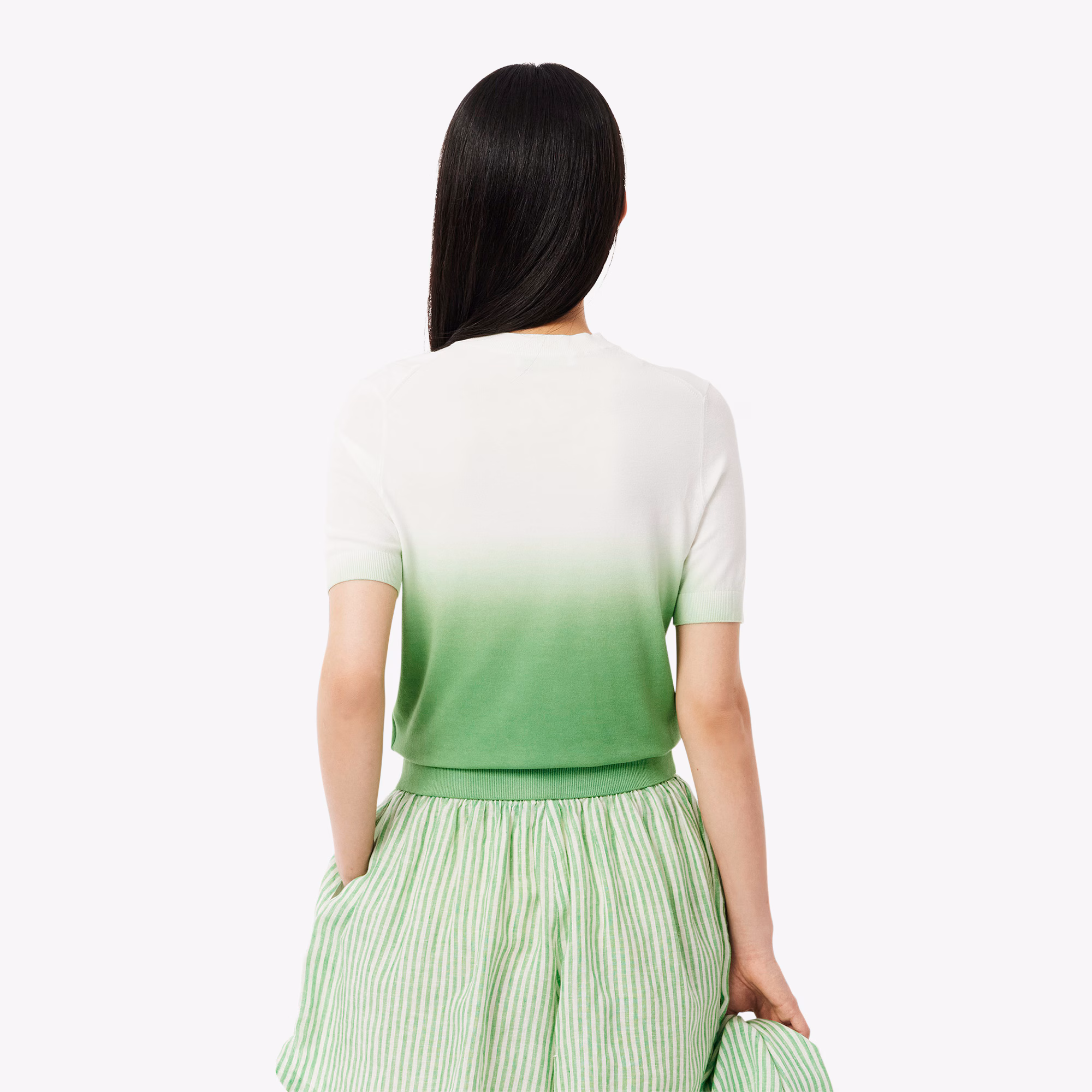 Women's Short Sleeve Ombré Sweater