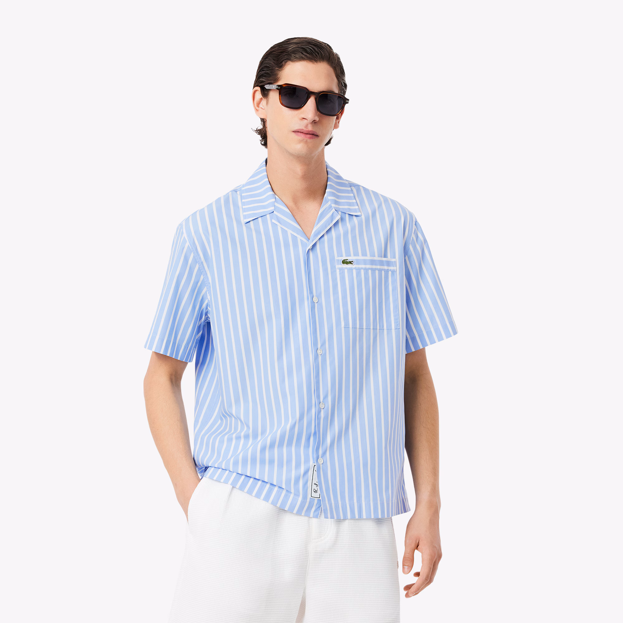 Men's Relaxed Fit Striped Short Sleeve Shirt