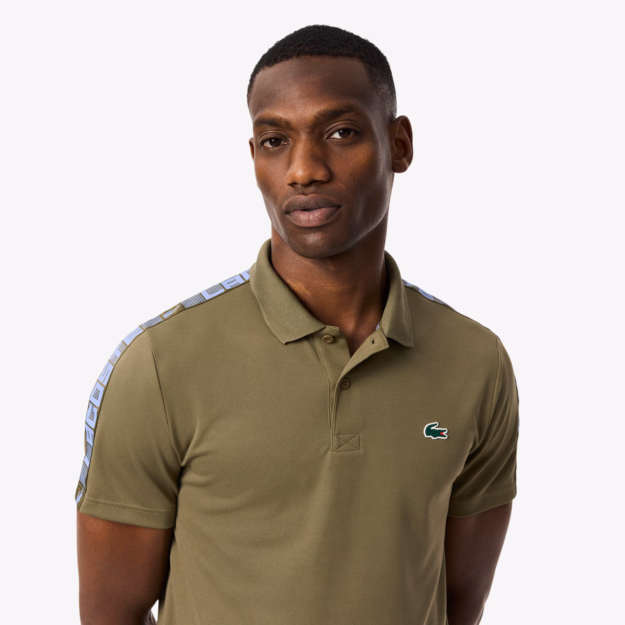 Men's Ultra Dry Branded Stripe Tennis Polo