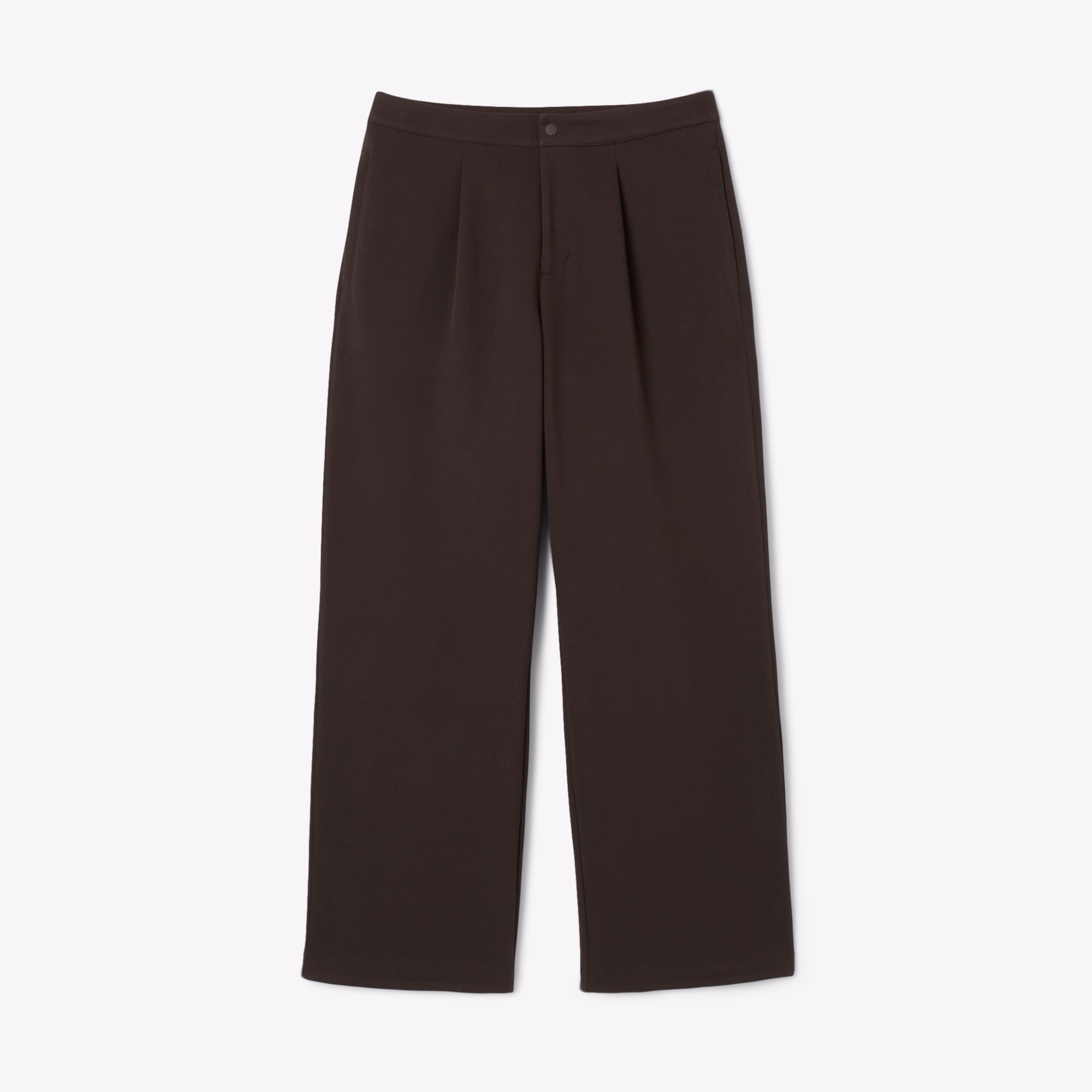Men's Loose Fit Piqué Pleated Pants