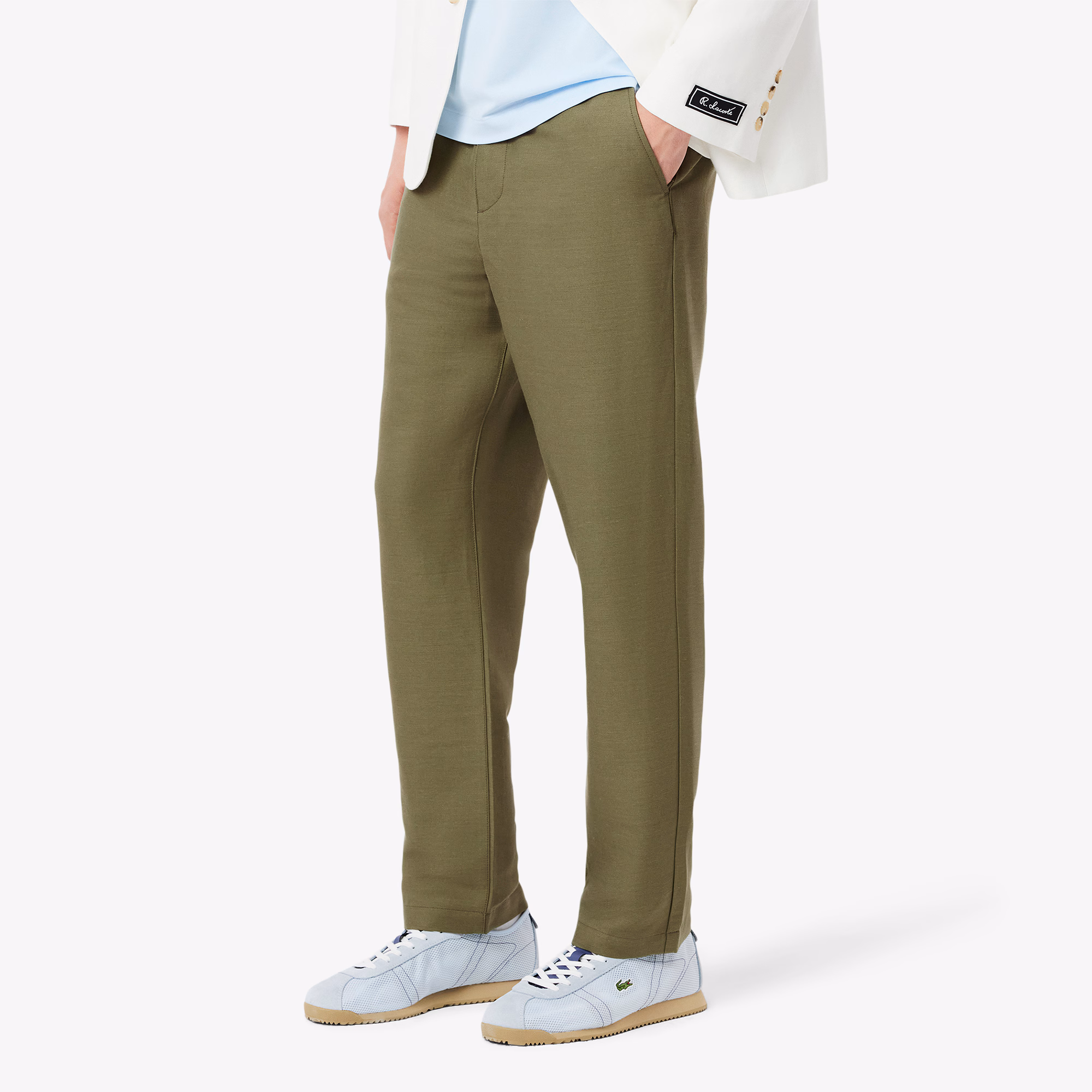 Men's Regular Fit Linen Twill Pants