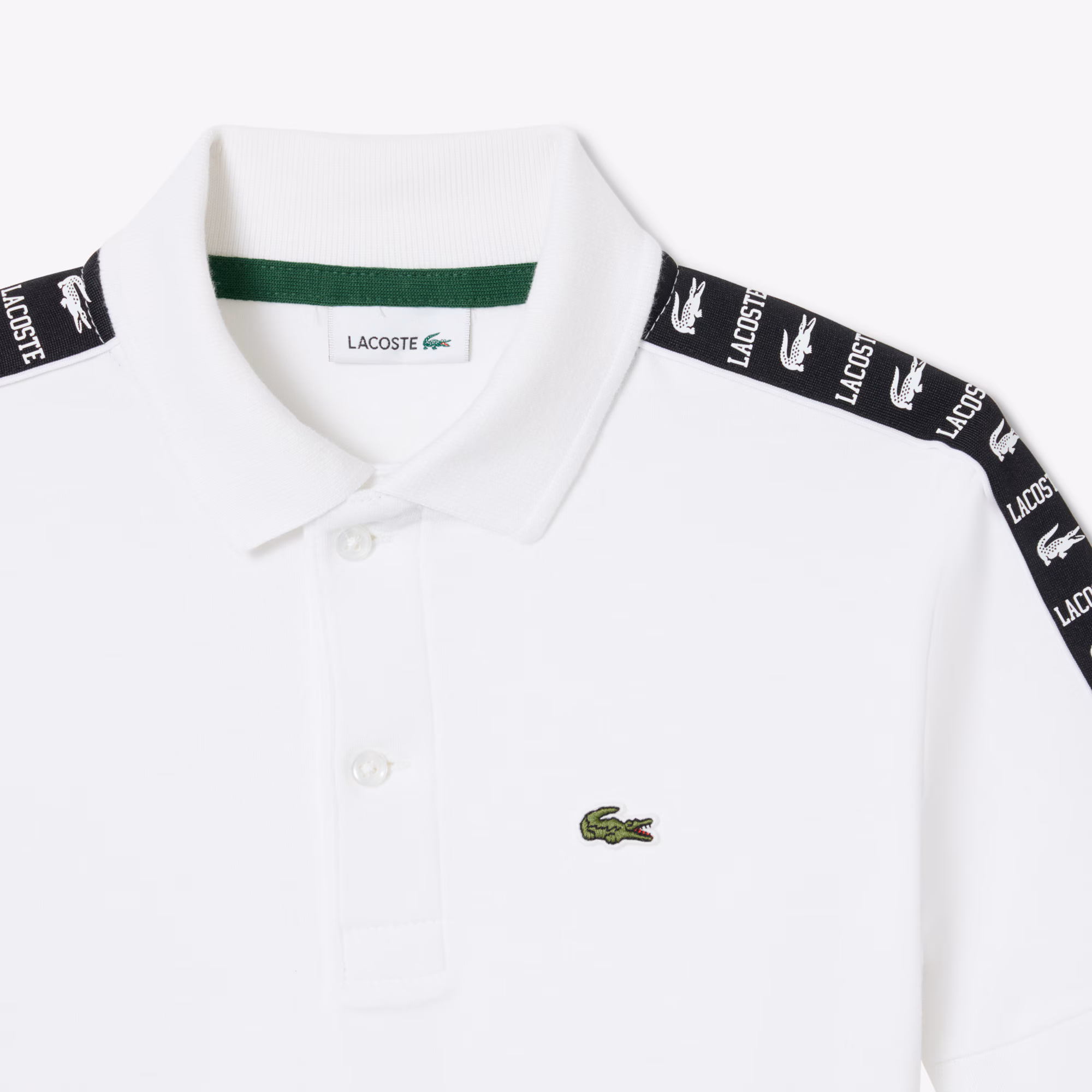 Branded Stripe Cotton Pima Polo Shirt