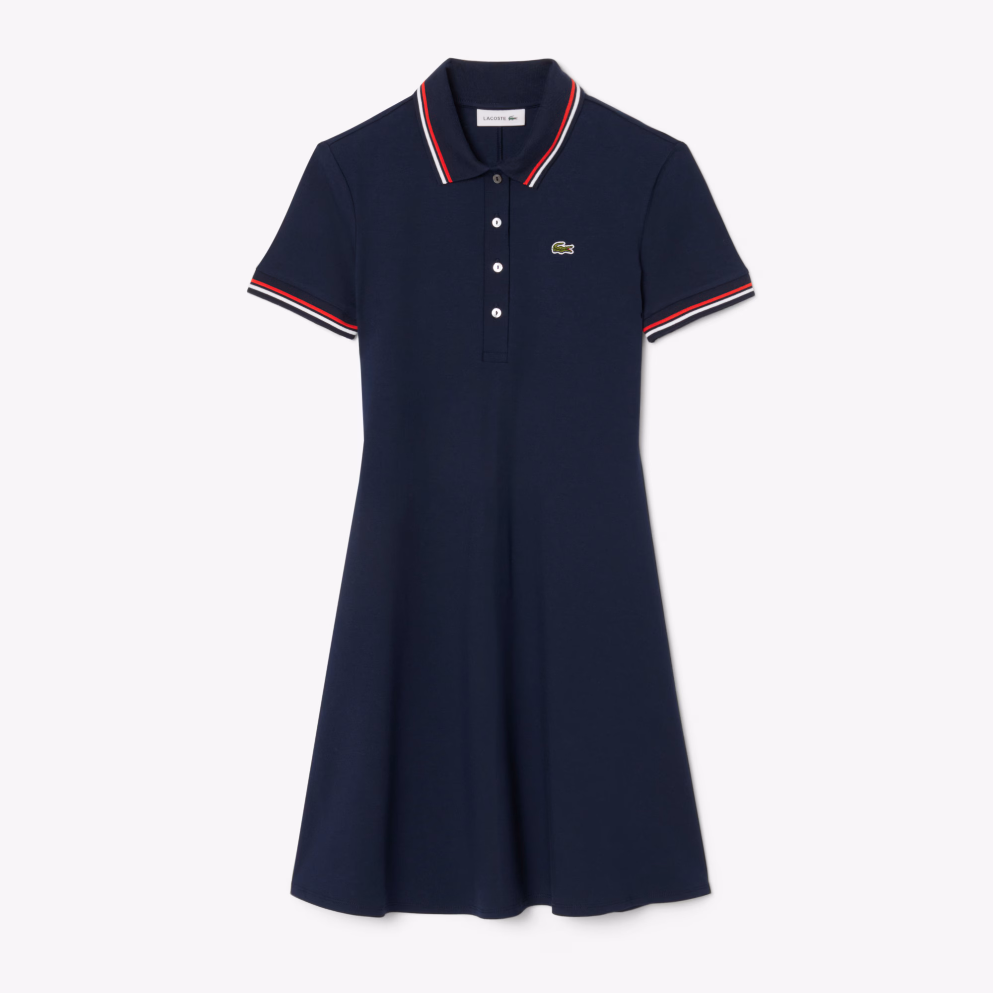 Women's Stretch Polo Collar Skater Dress