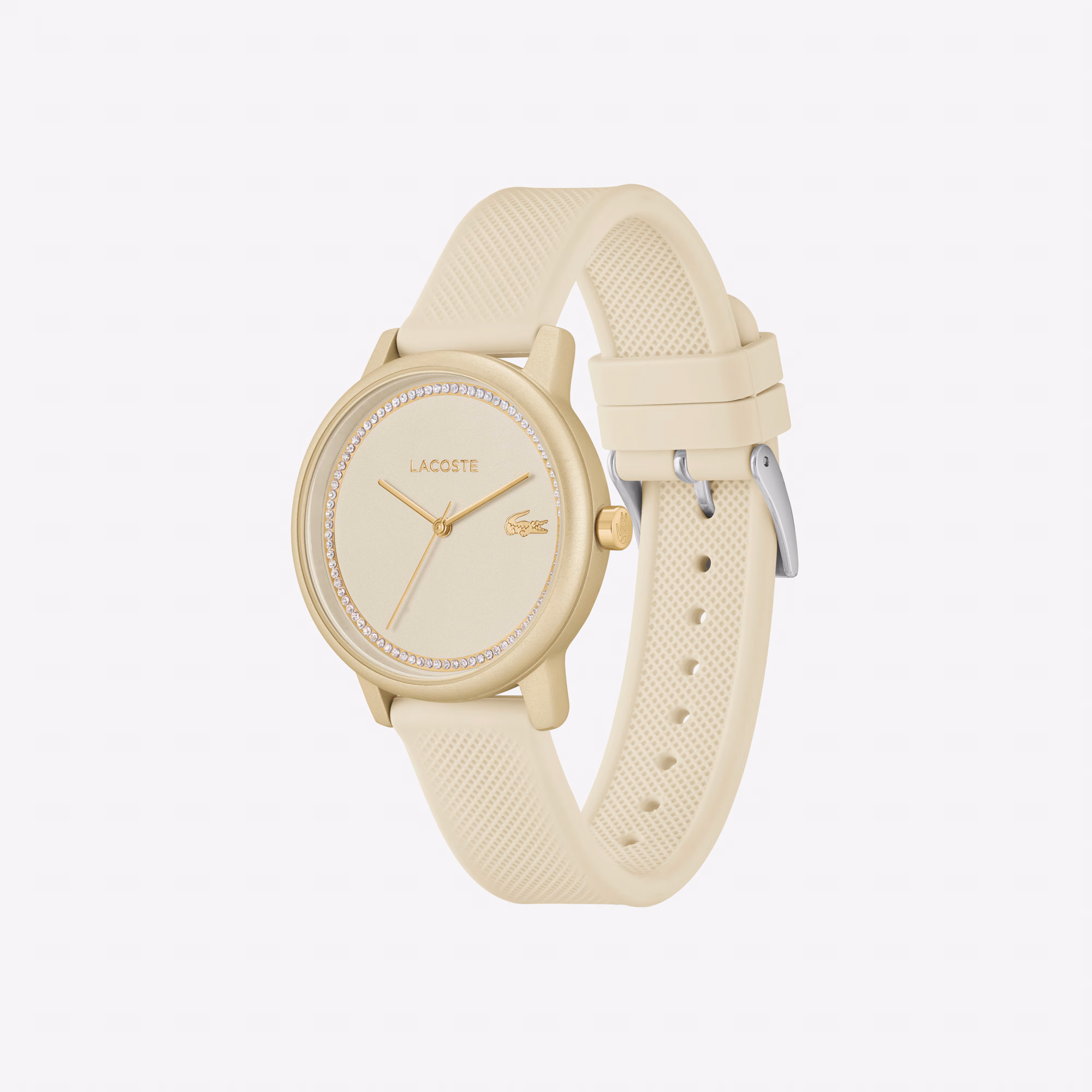 Women's Lacoste.12.12 Go 3 Hands Champagne Silicone Watch