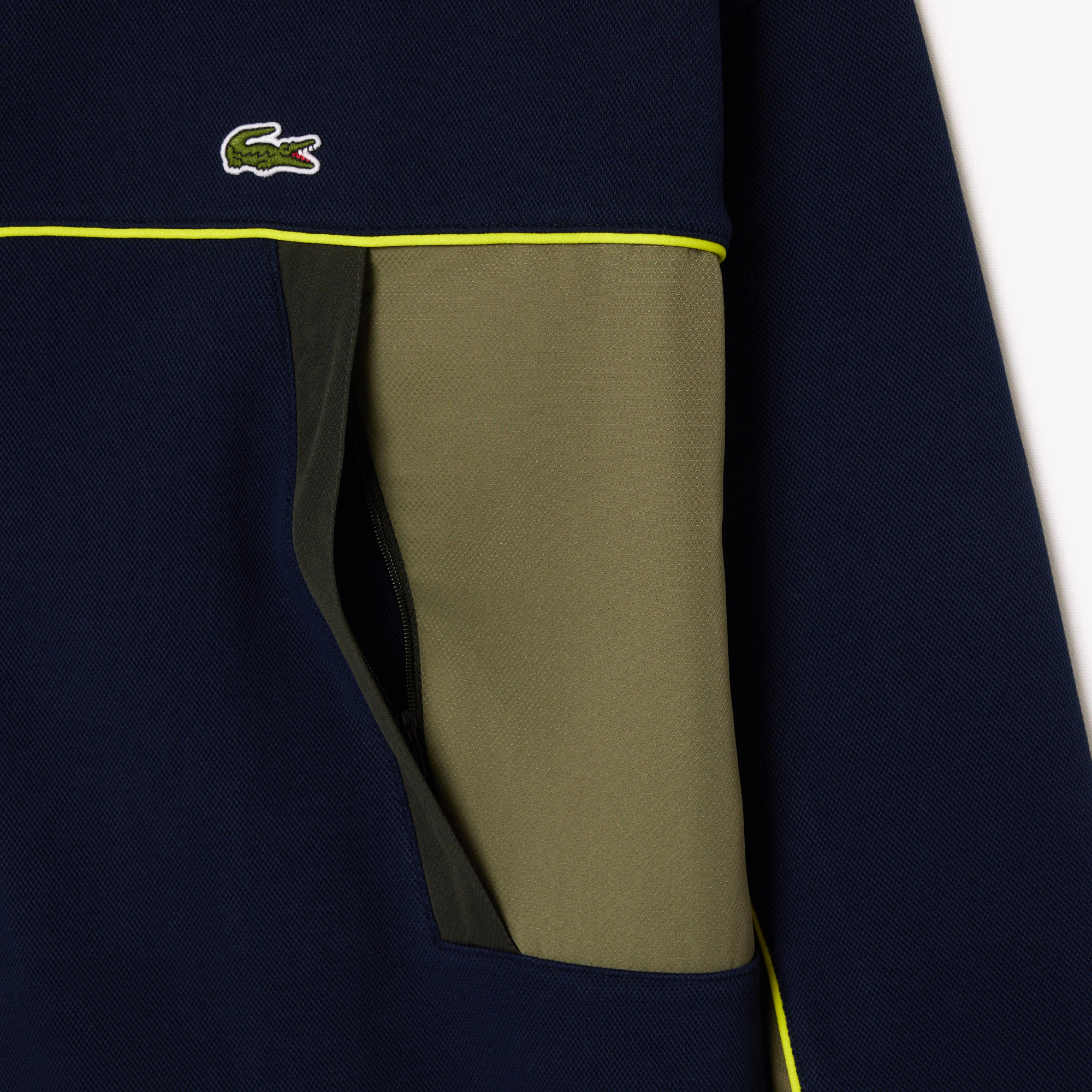 Men's Loose Fit Zip-Up Piqué Sweatshirt