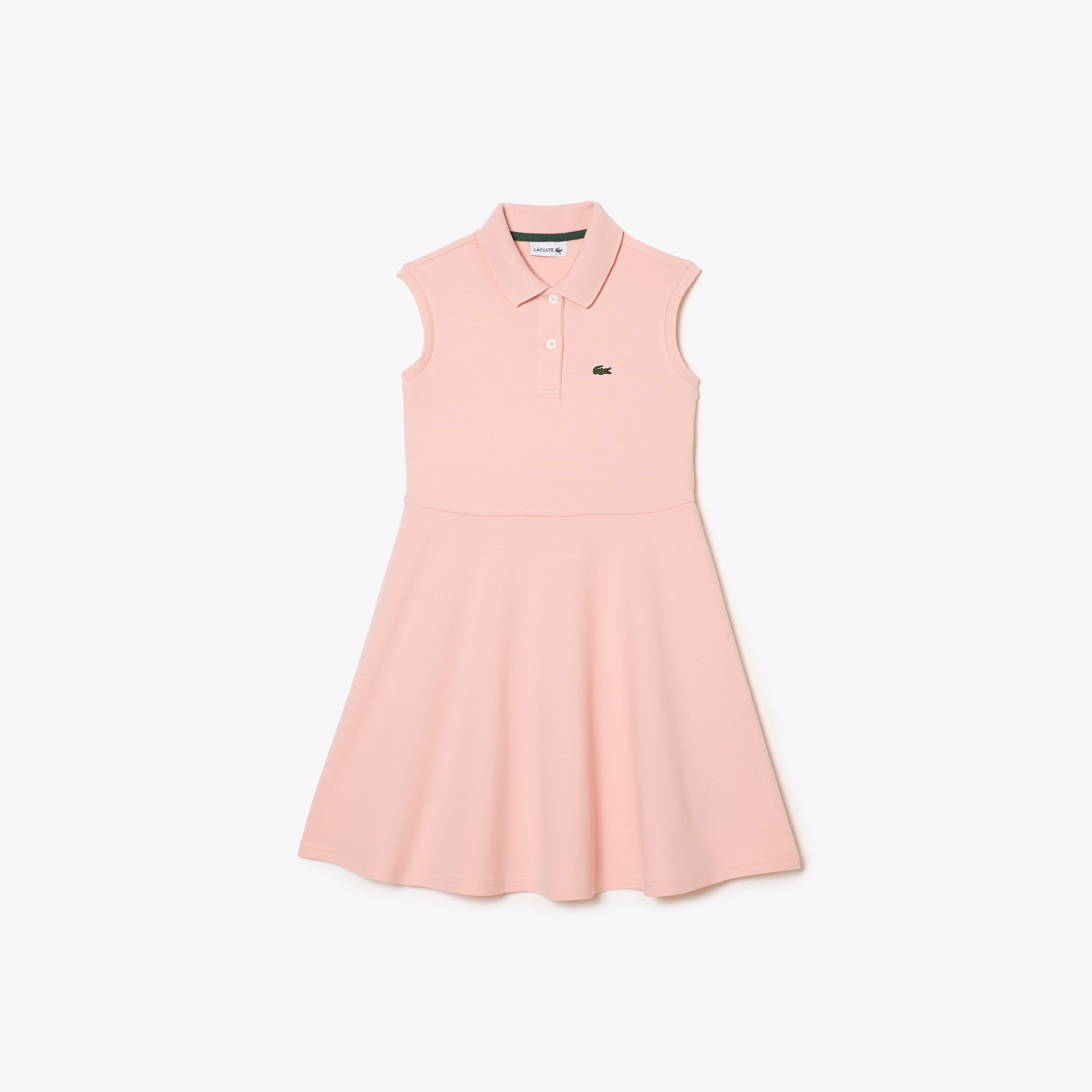 Kids' Sleeveless Stretch Piqué Polo Dress