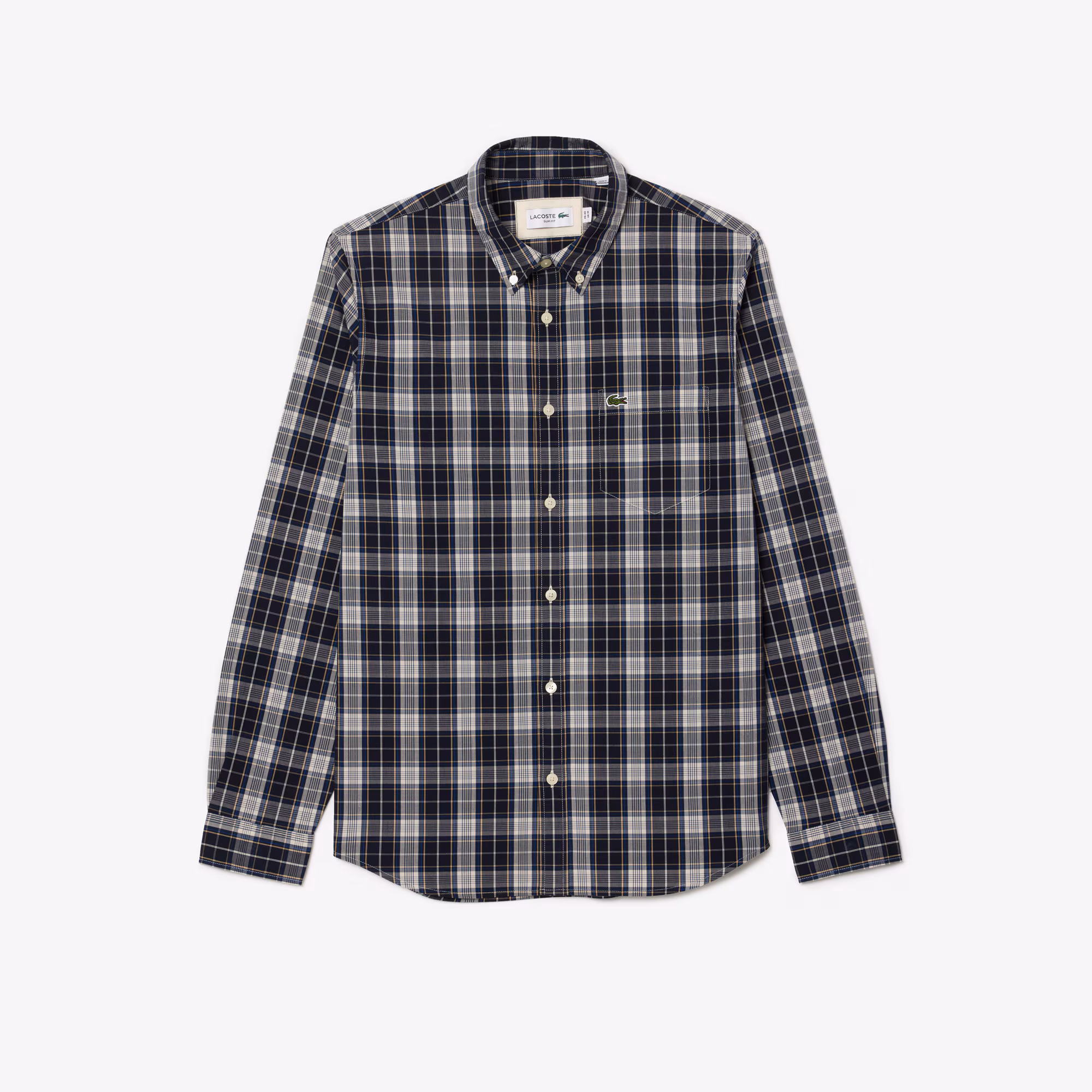 Men's Slim Fit Stretch Plaid Shirt