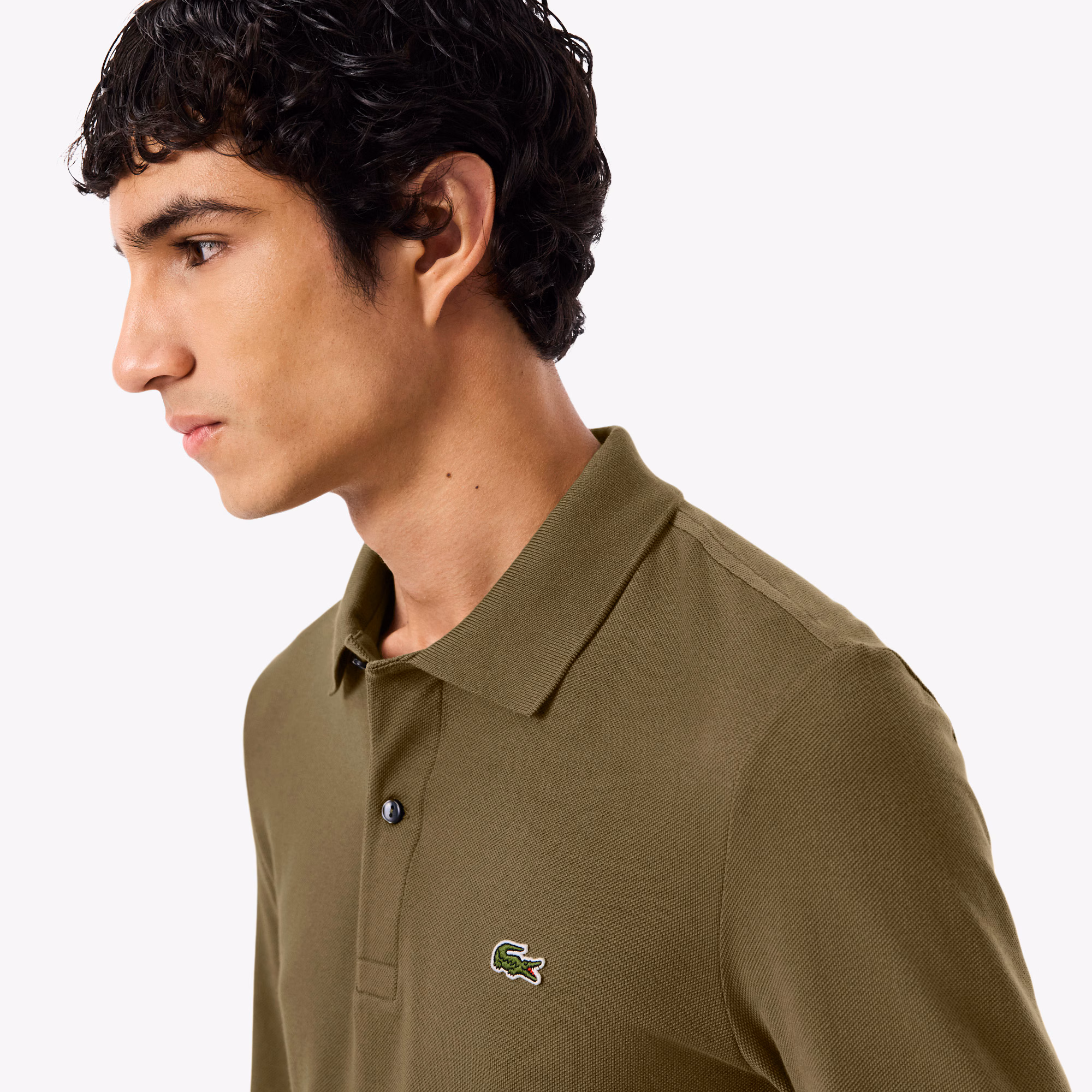 Men's Slim Fit L.12.12 Long Sleeve Polo