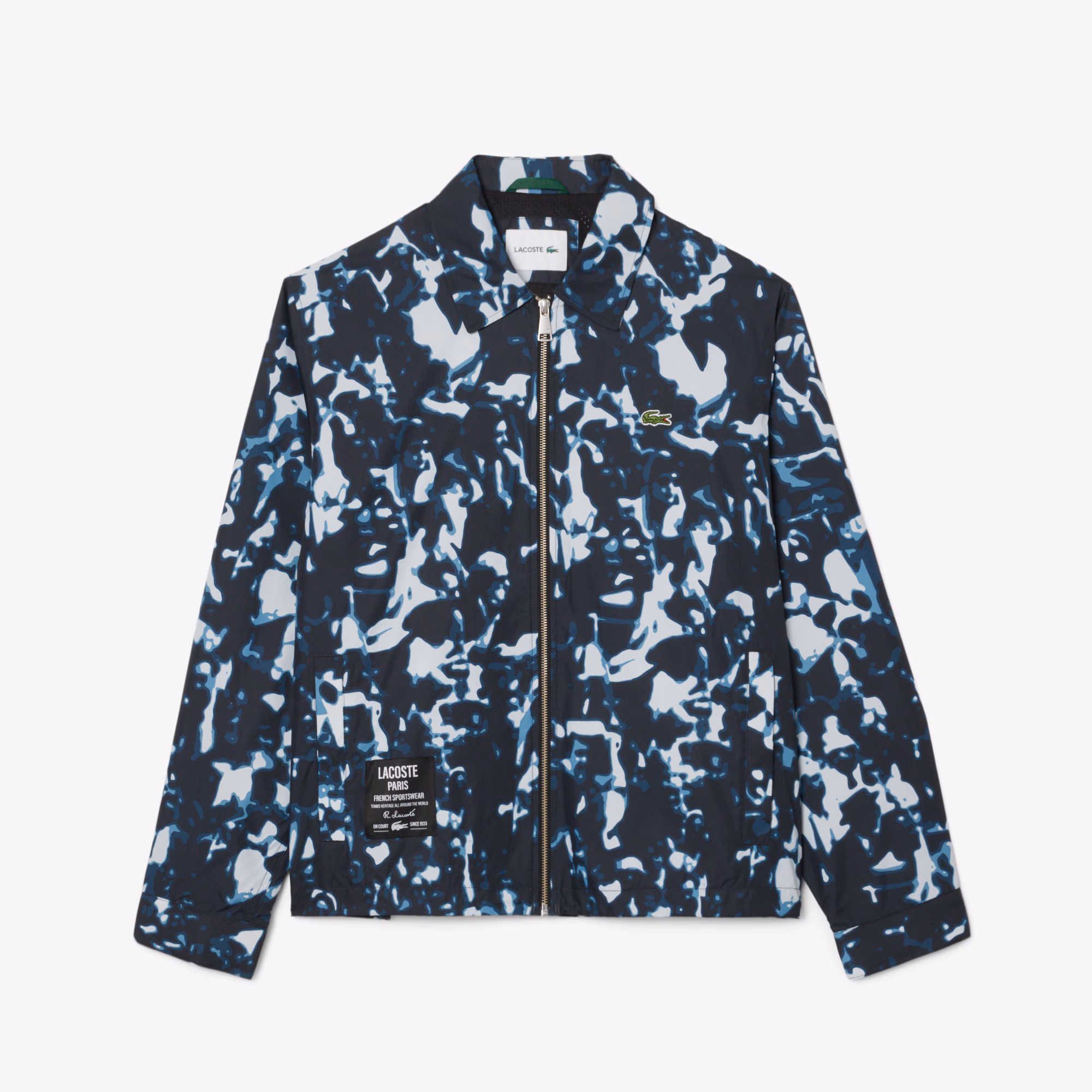 Men's Print Motif Water-Repellent Windbreaker