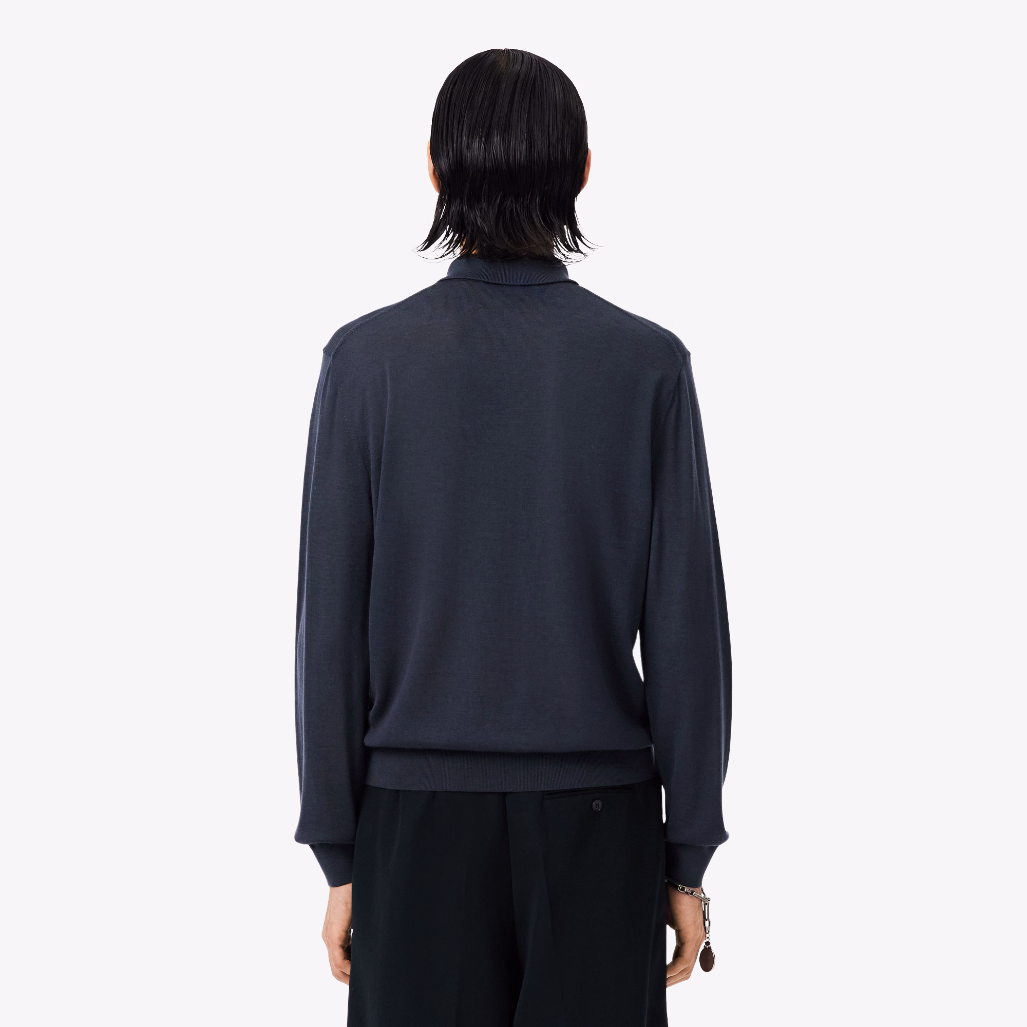 Runway Polo Collar Merino Wool Sweater