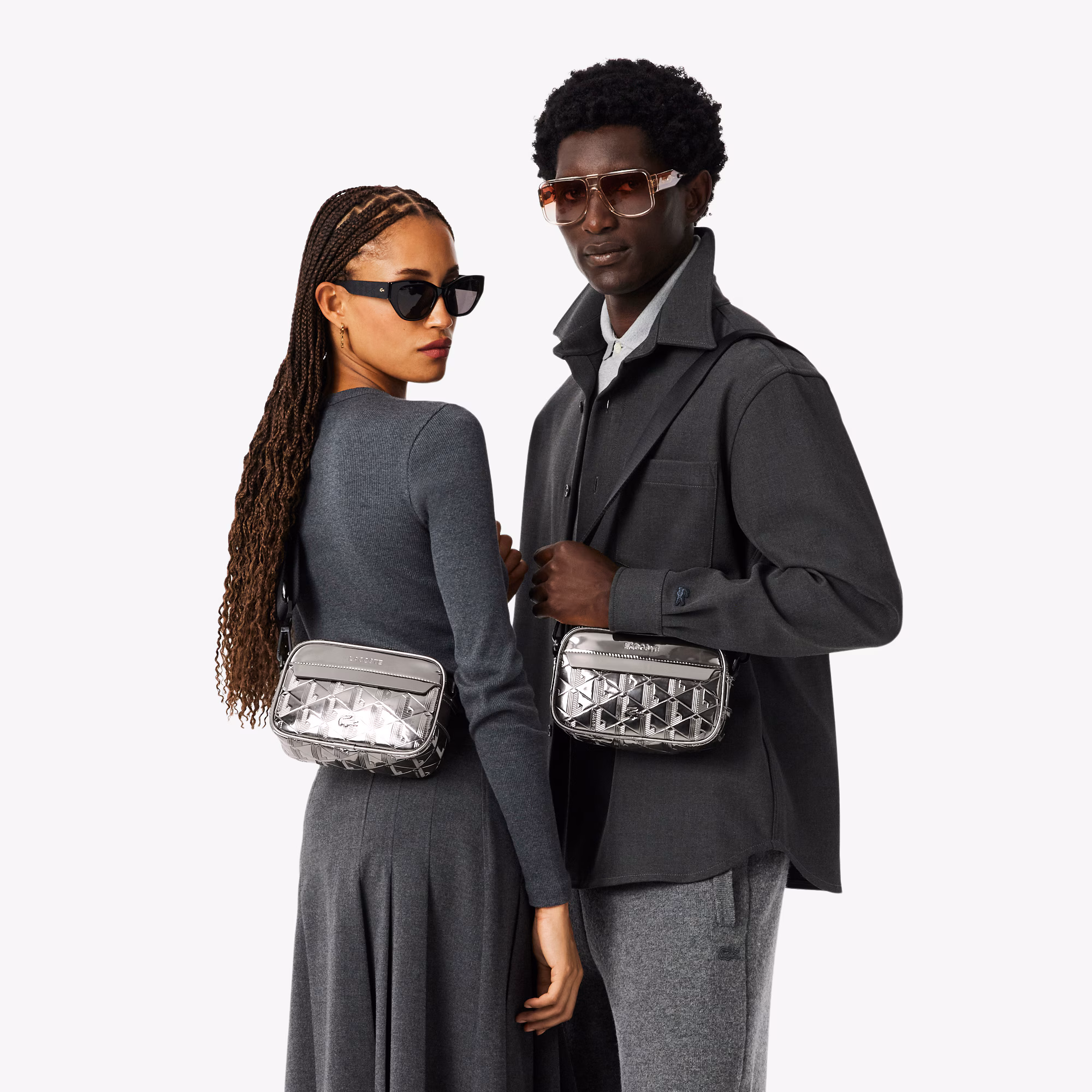 Small The Blend Silver Reporter Bag