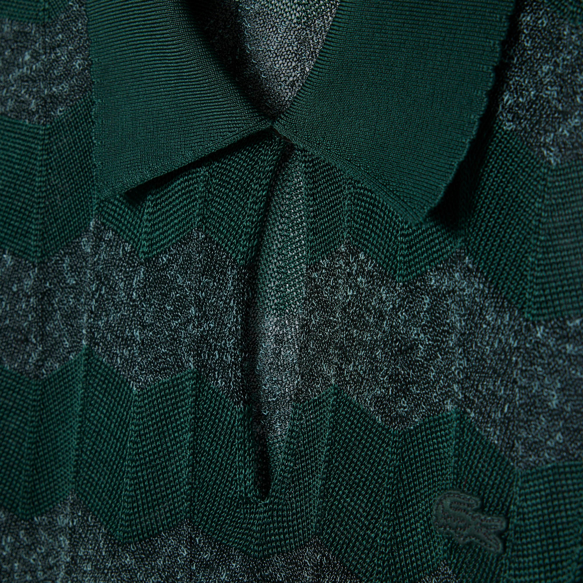 Runway Pointelle Polo Collar Sweater