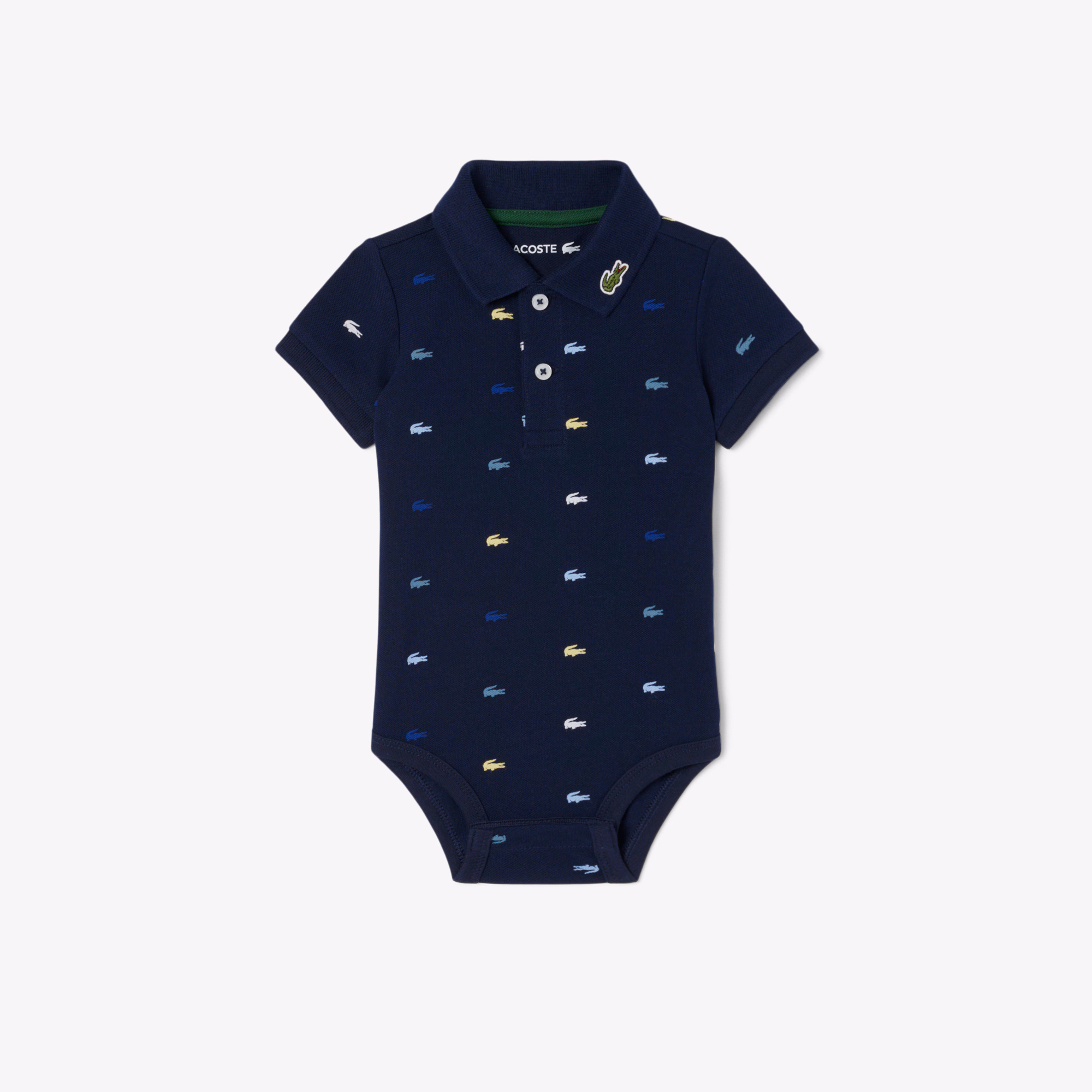 Infants’ Crocodile Print Piqué Onesie