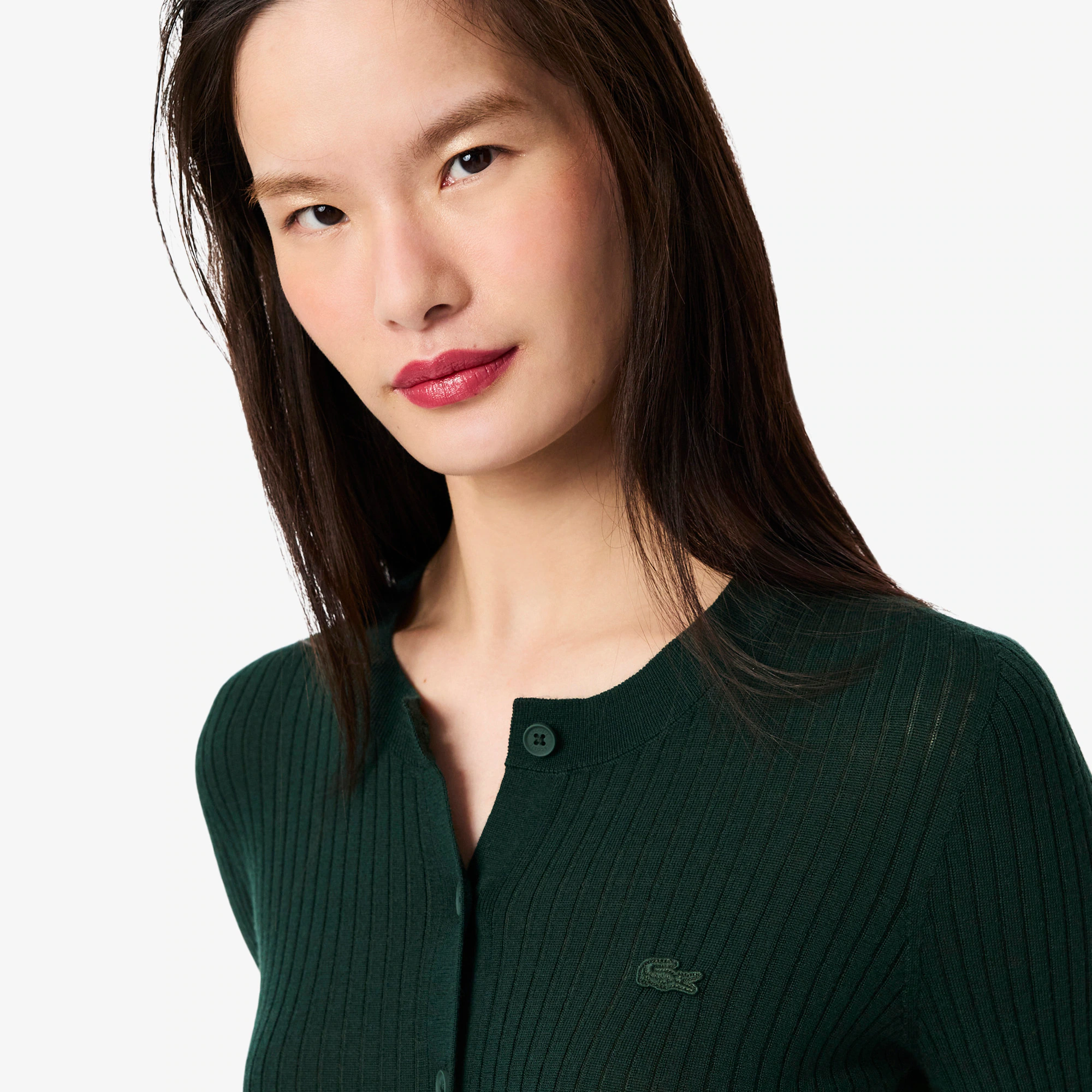 Women's Rib Knit Merino Wool Cardigan