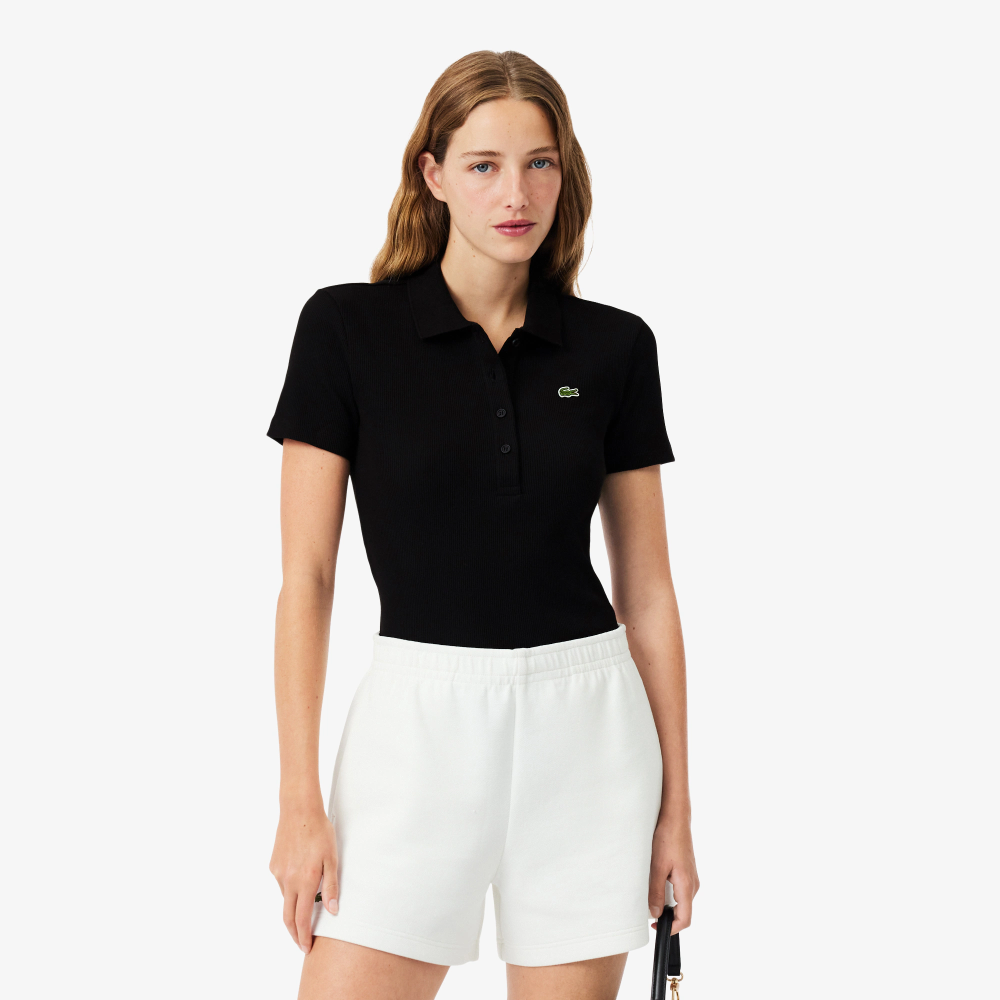 Women's Slim Fit L.12.D Ribbed Cotton Polo