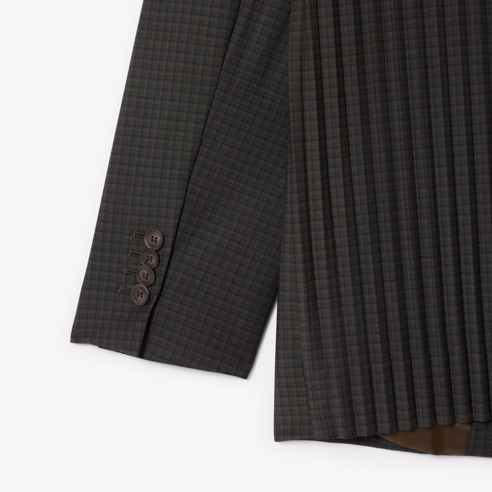 Women's Wool Blend Checked Blazer