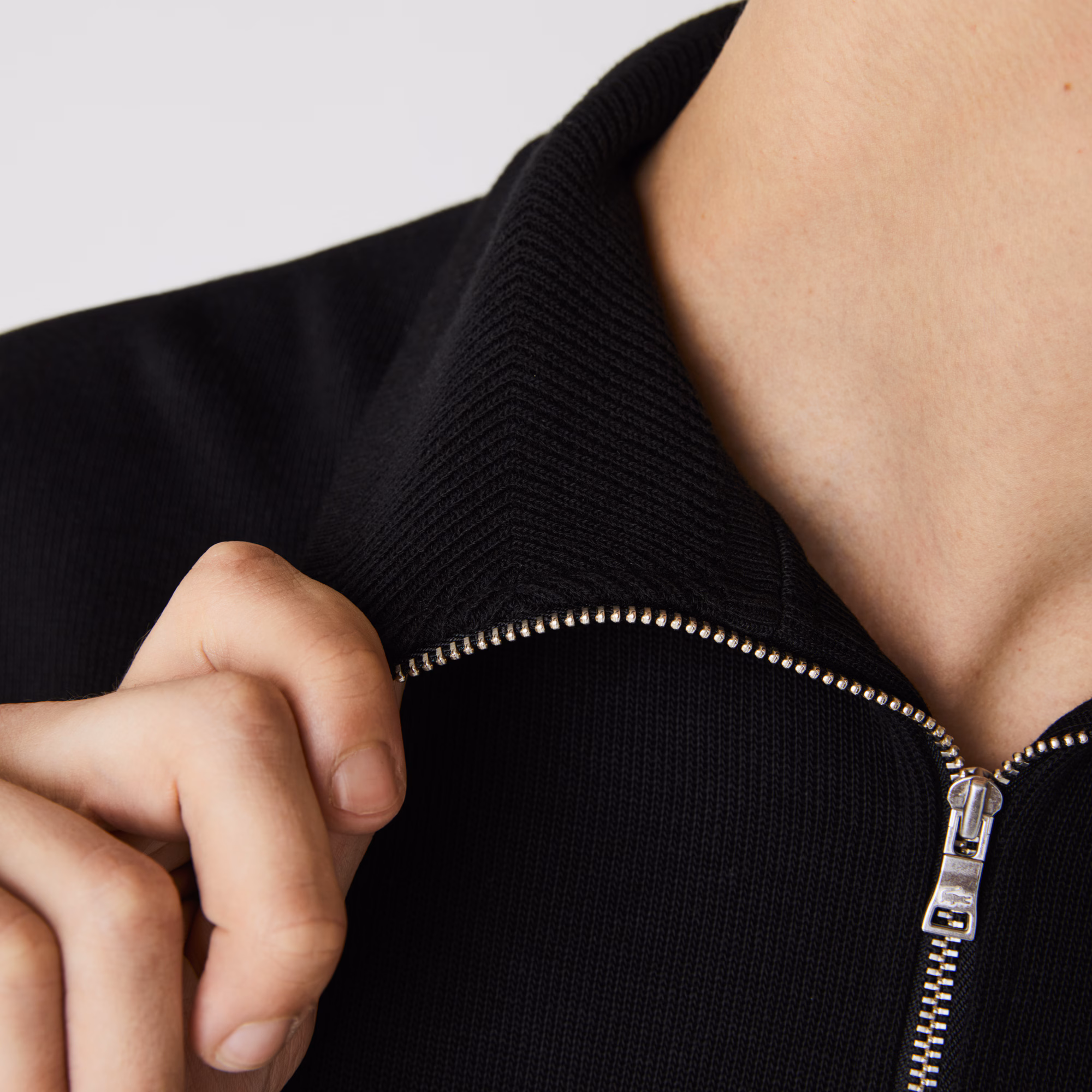 Men's Zip-Up High-Neck Sweatshirt