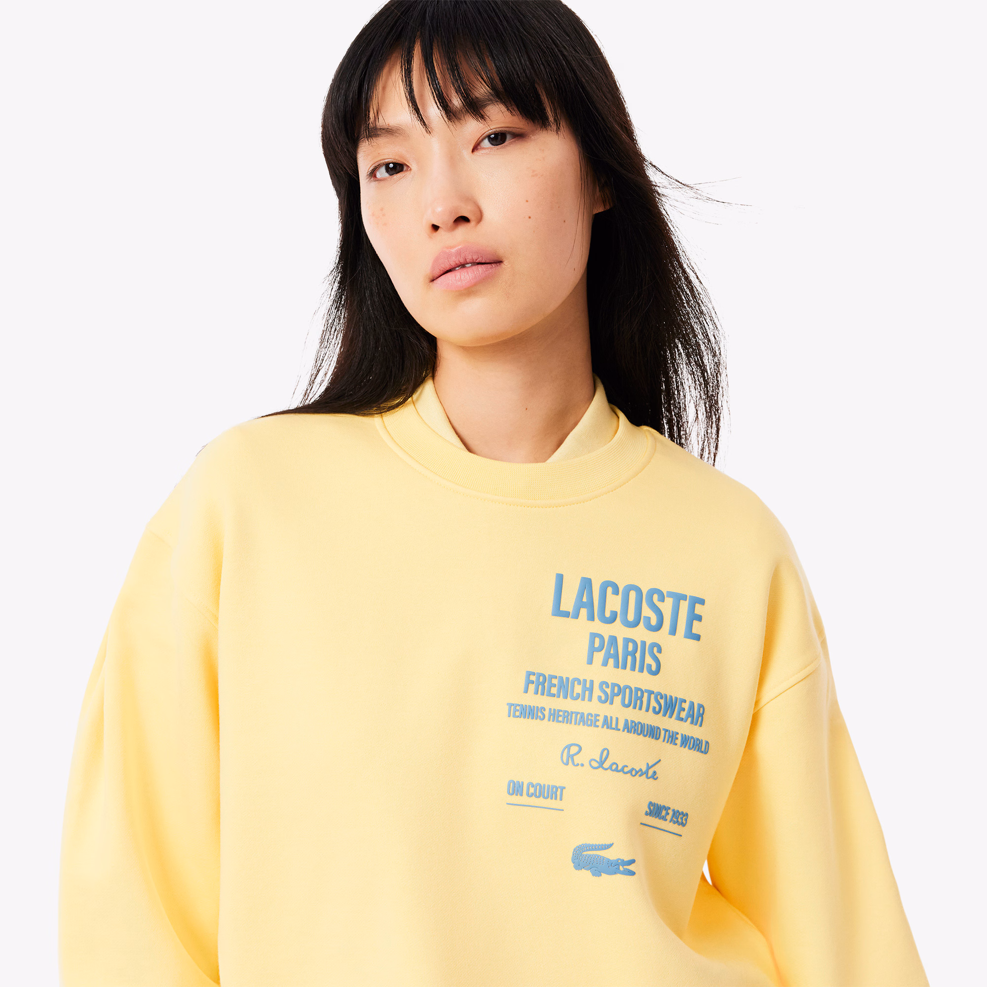 Women's Oversized Pleated Print Sweatshirt