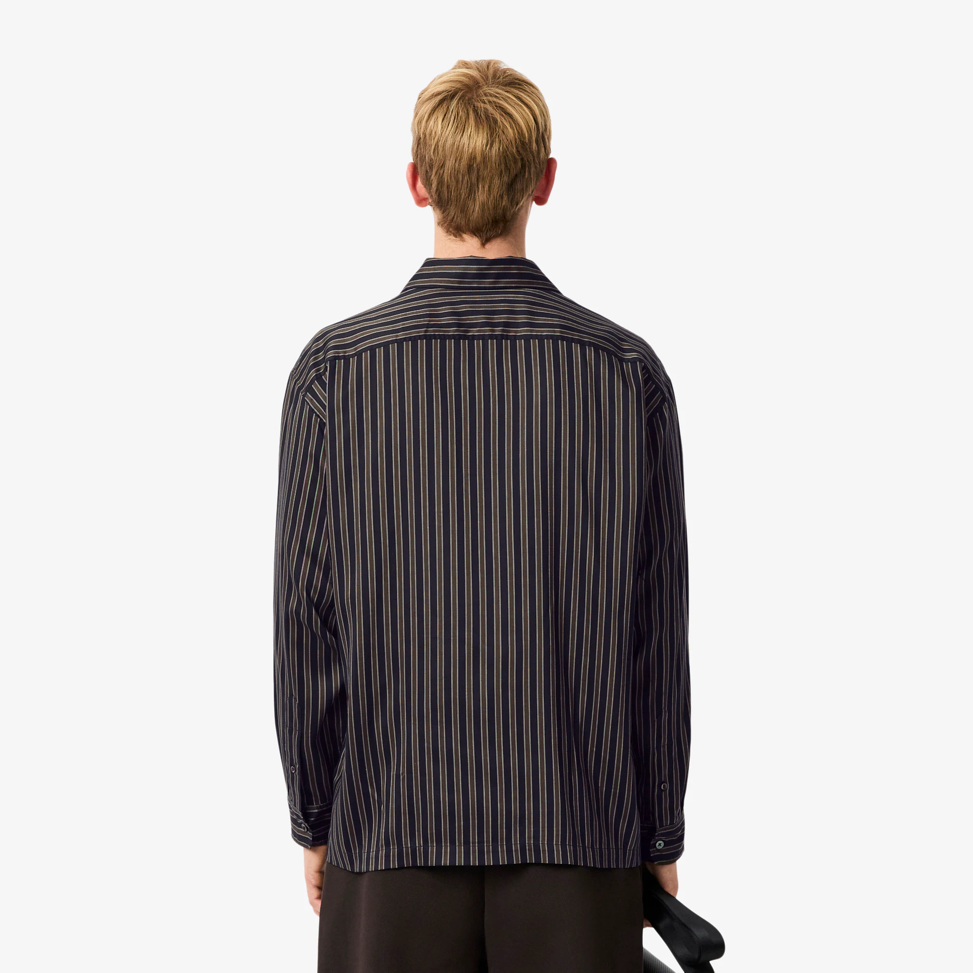Men's Relaxed Fit Striped Lyocell Shirt