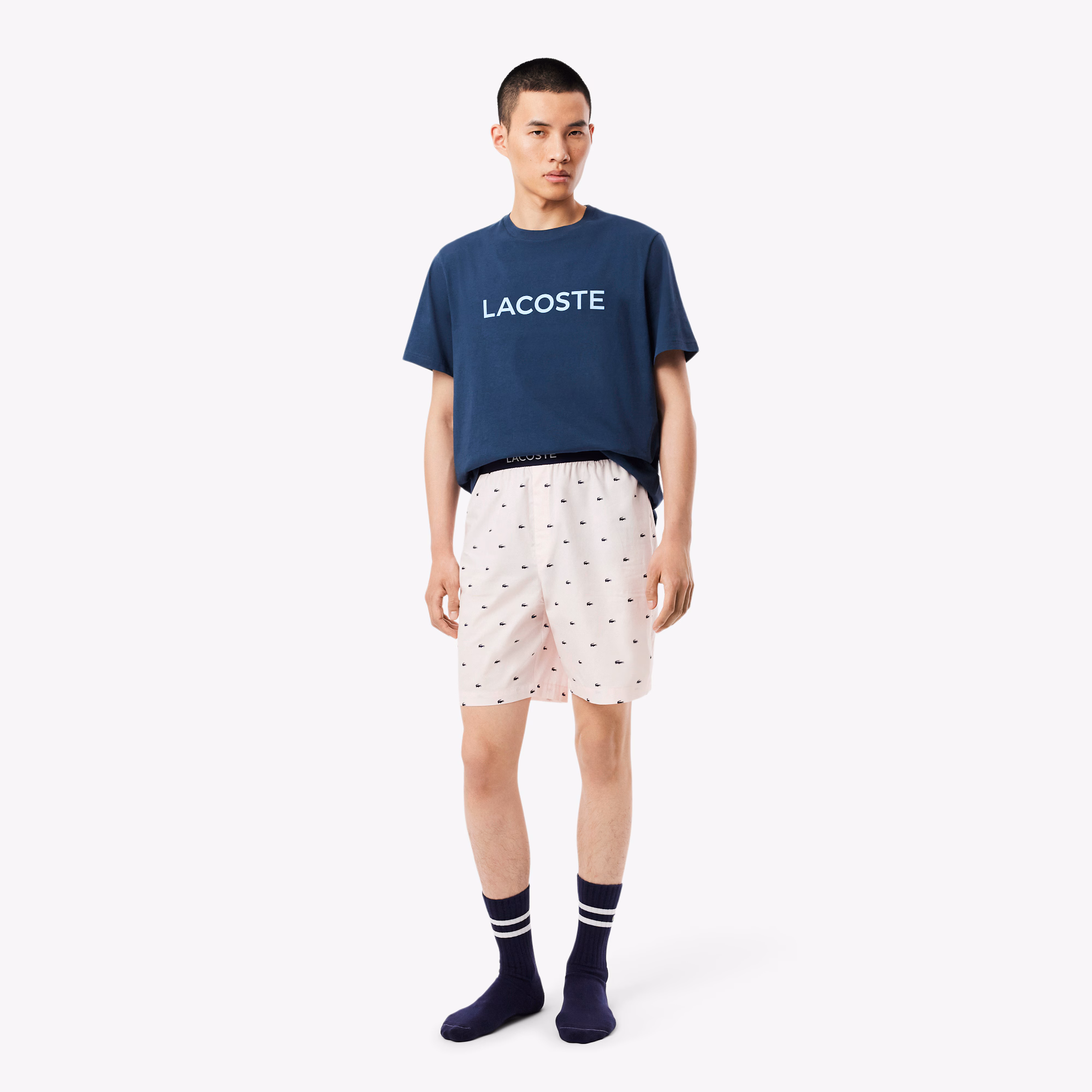 Men's Printed Poplin Pajama Shorts