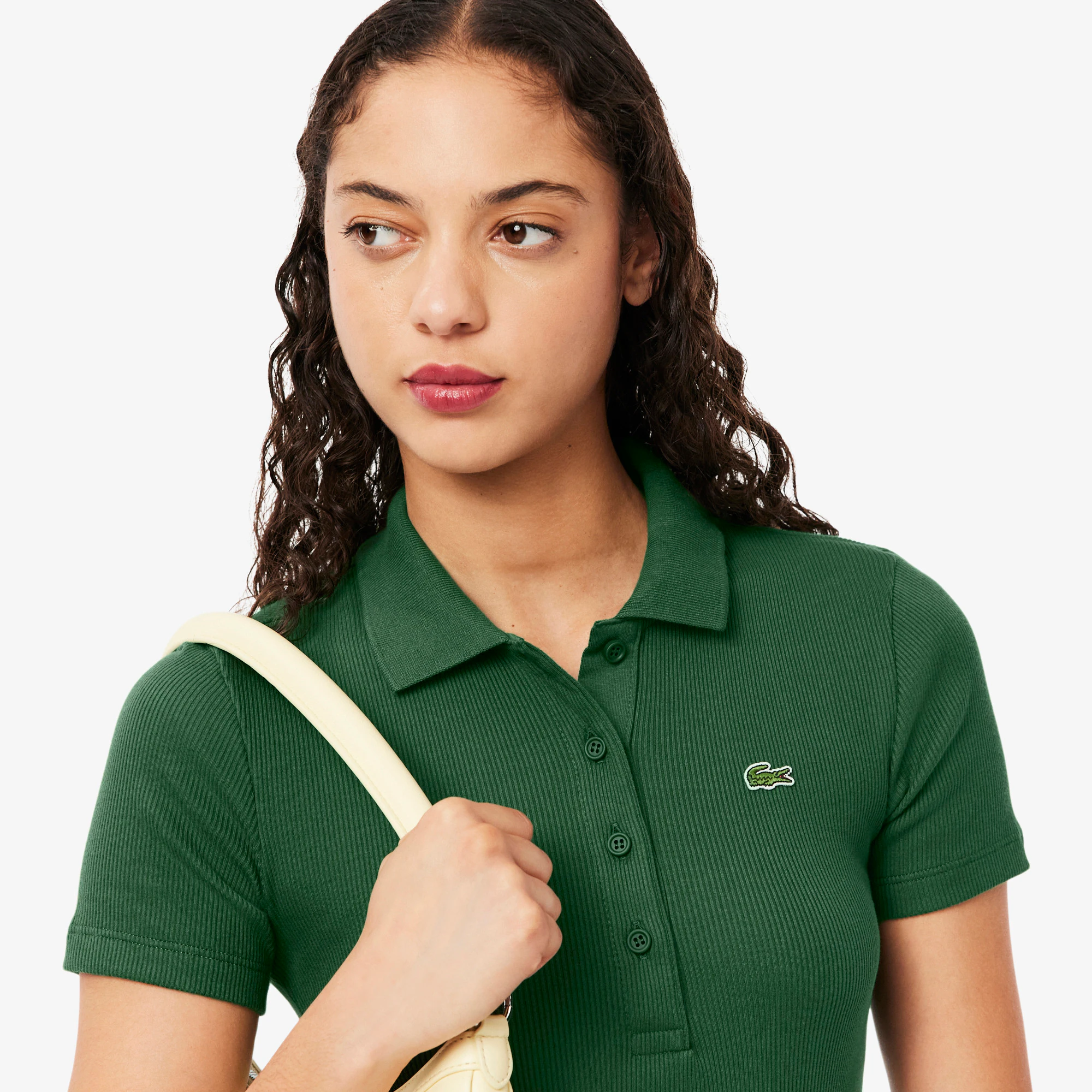 Women's Slim Fit L.12.D Ribbed Cotton Polo