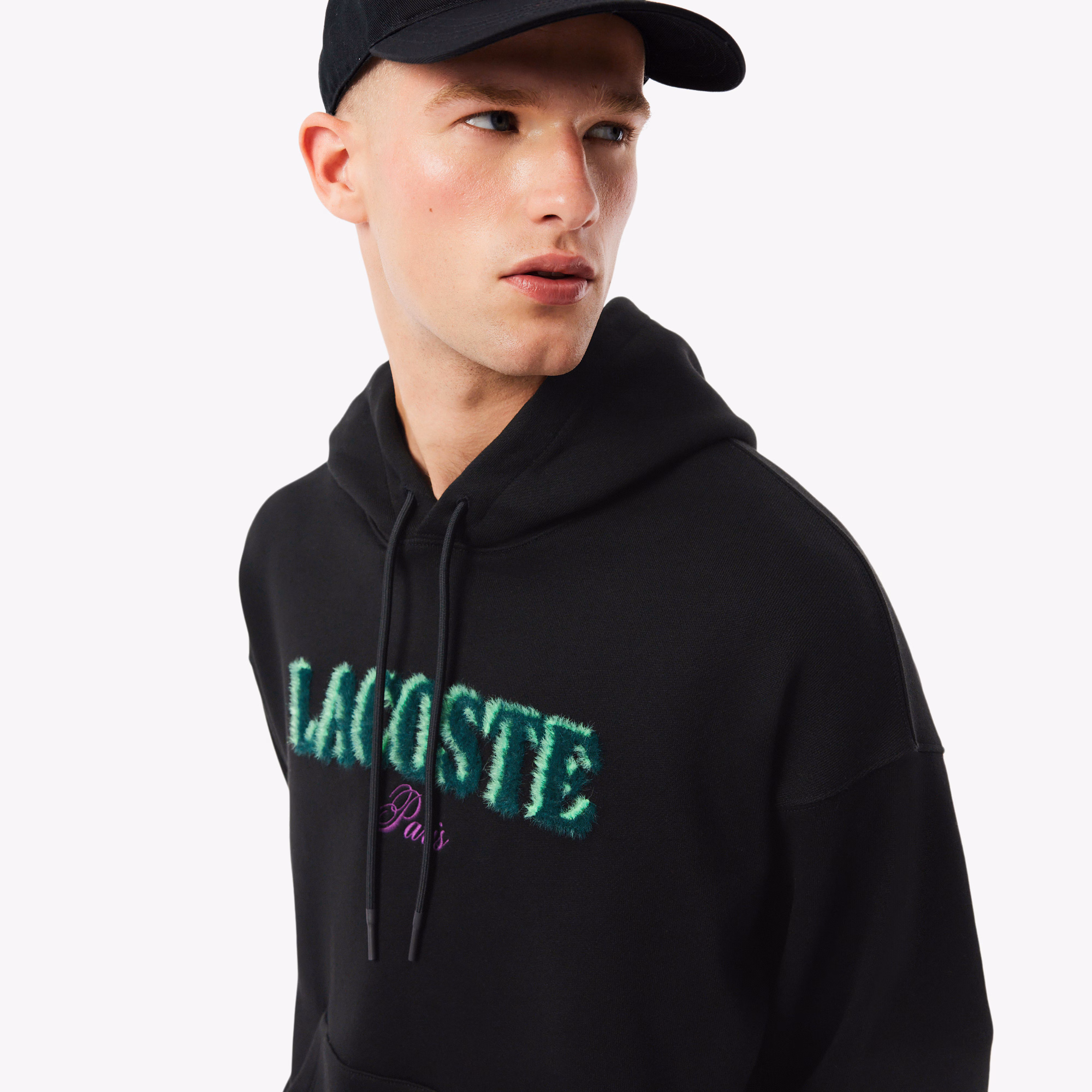 Men's Loose Fit Embroidered Hoodie