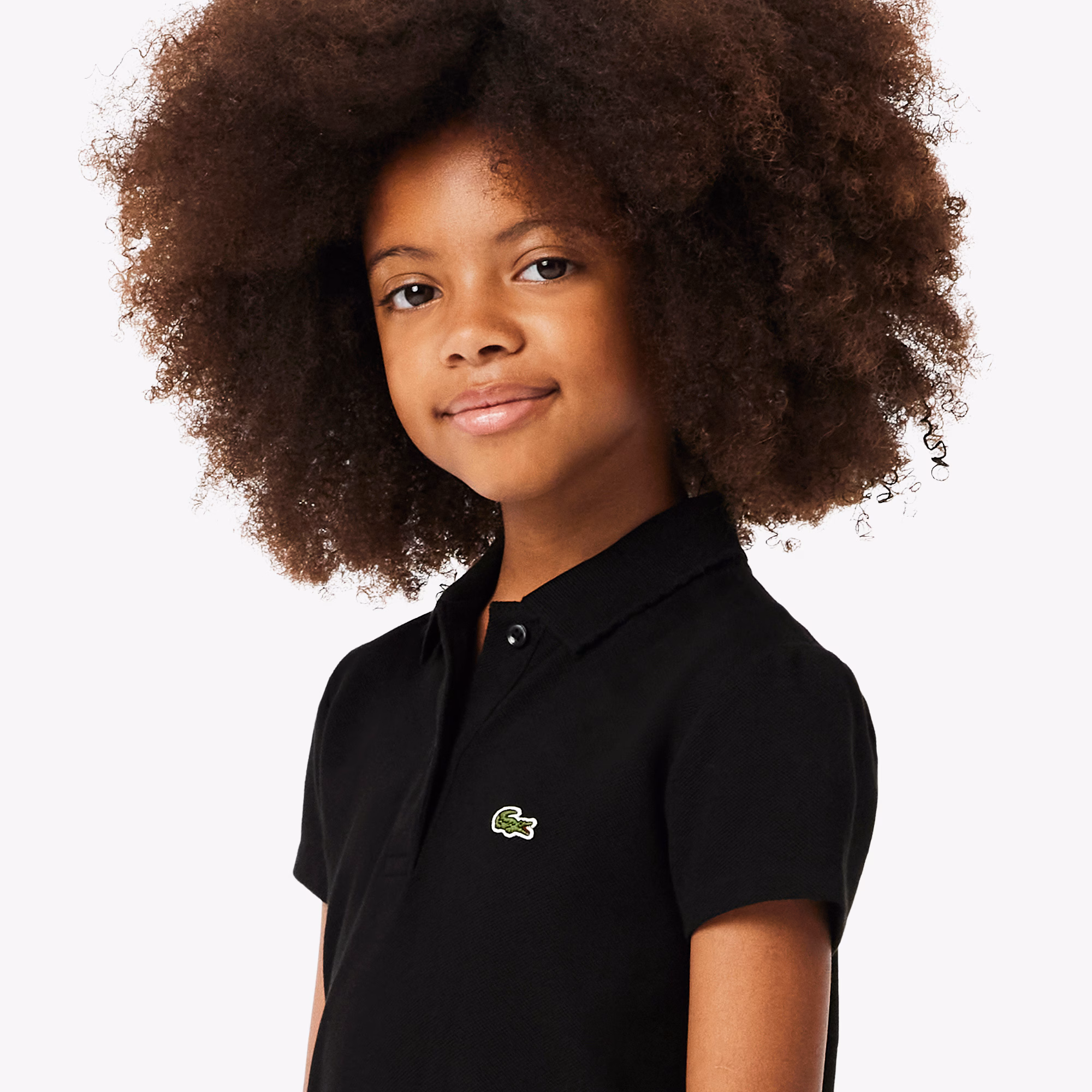 Girls' Scalloped Collar Piqué Polo
