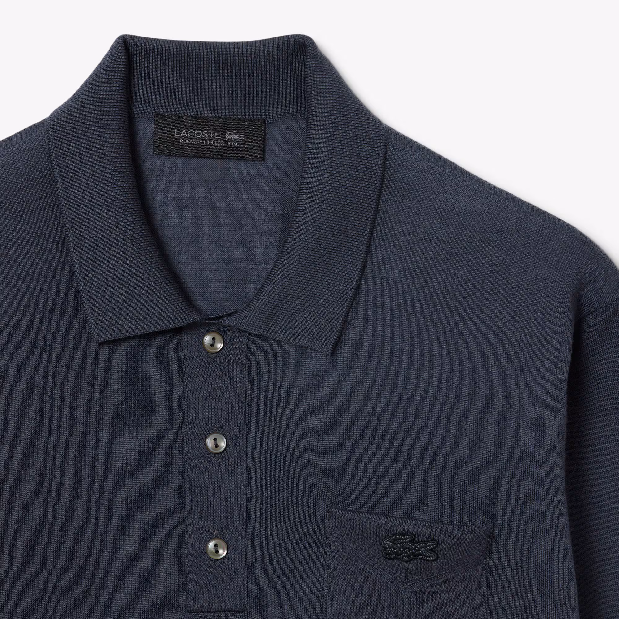 Runway Polo Collar Merino Wool Sweater