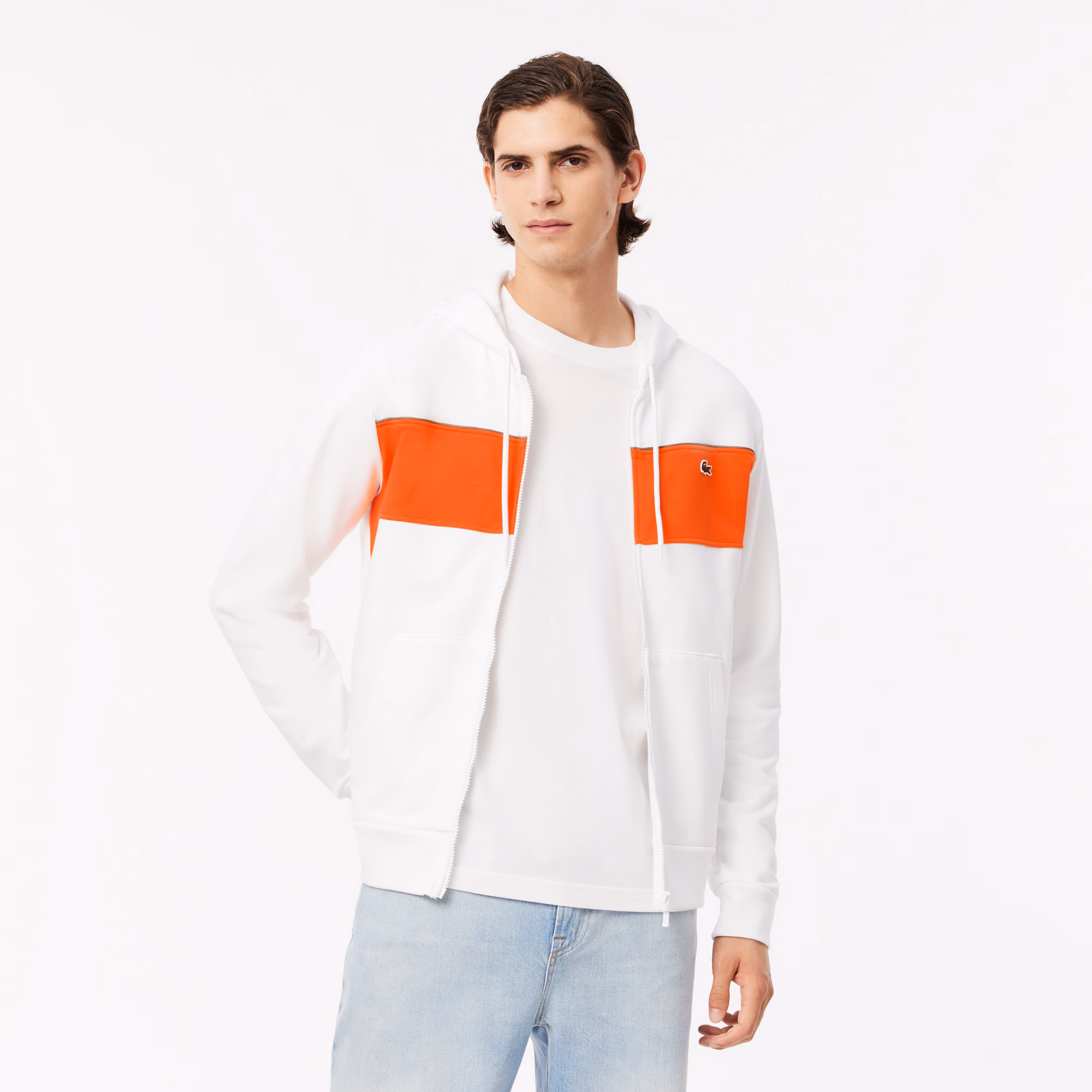 Men's Zip-Up Colorblock Hoodie