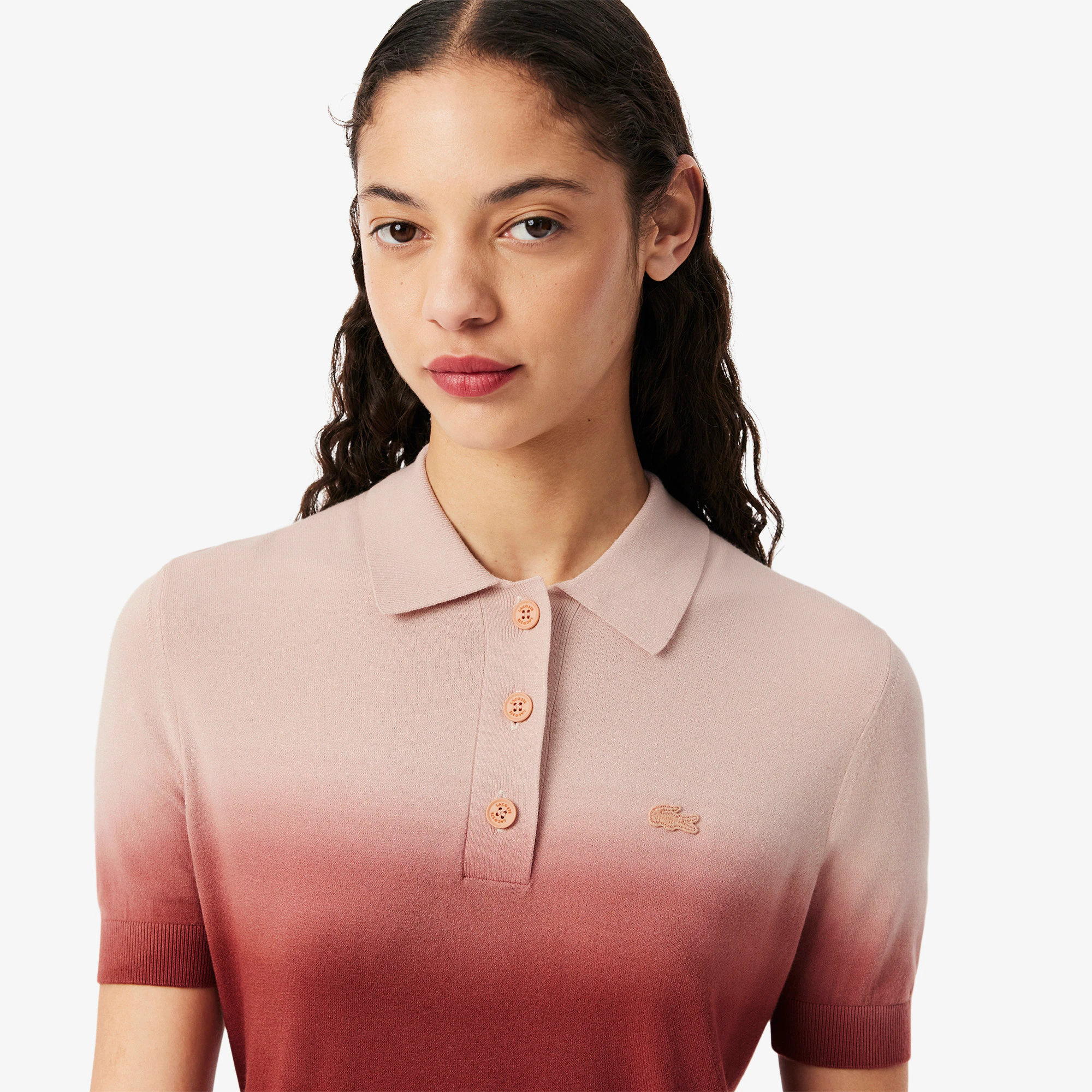 Women's Classic Fit Ombré Effect Knit Polo