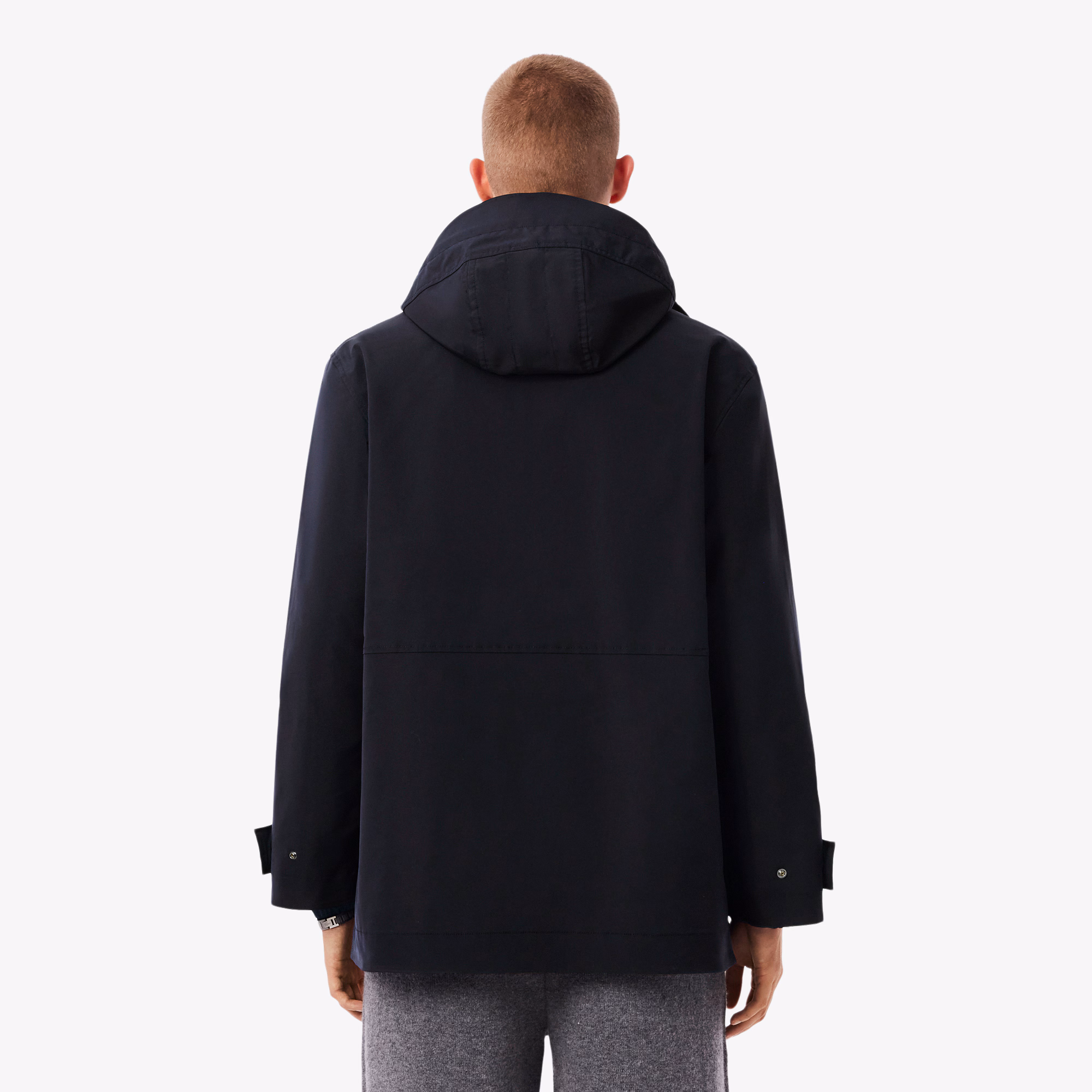 Men's Mid-Length Water-Repellent Hooded Parka