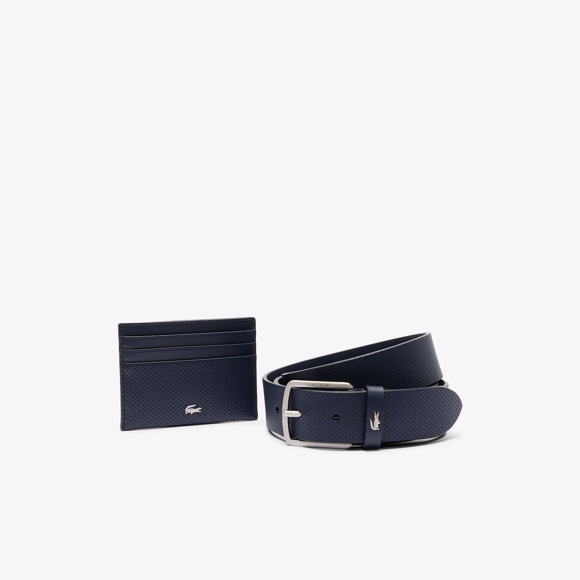 Leather Belt & Card Holder Gift Set