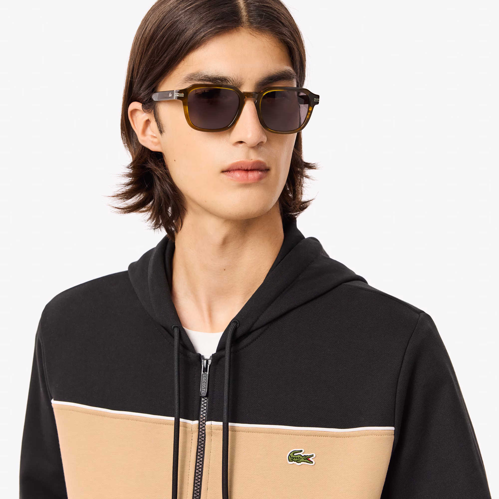 Men's Zip-Up Colorblock Hoodie