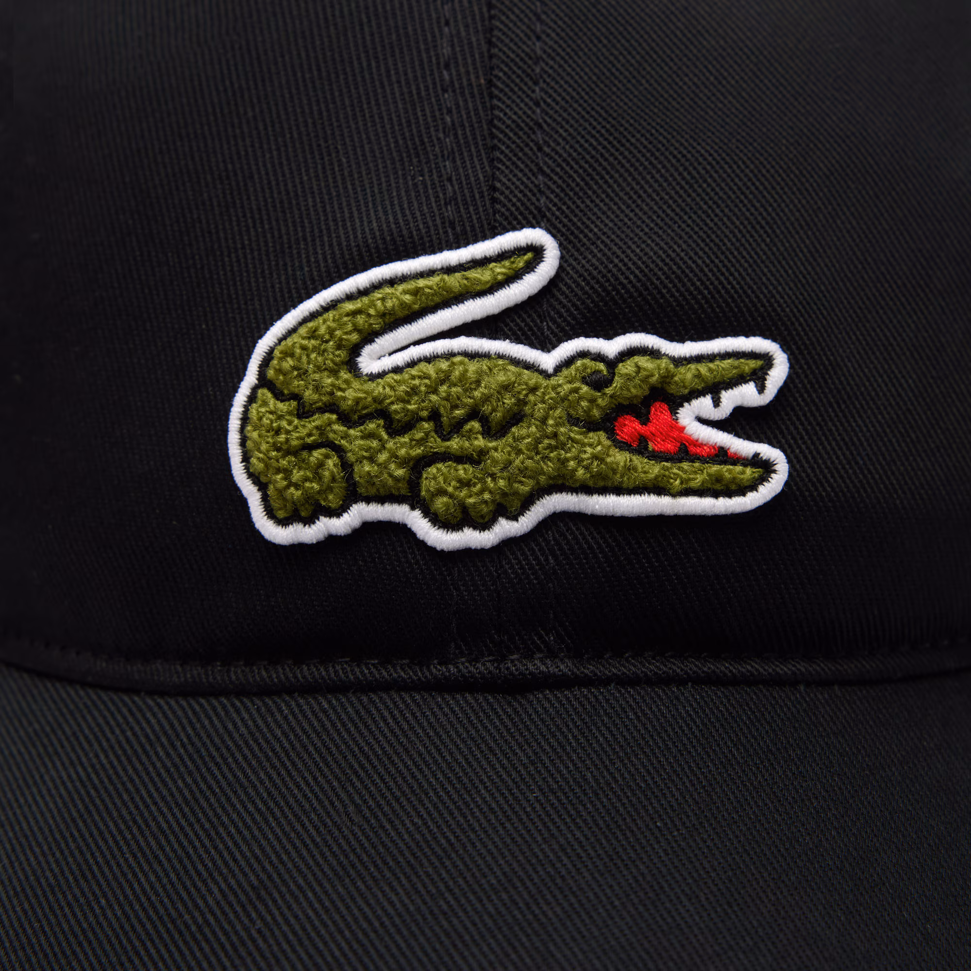 Unisex Crocodile Badge Cotton Twill Cap