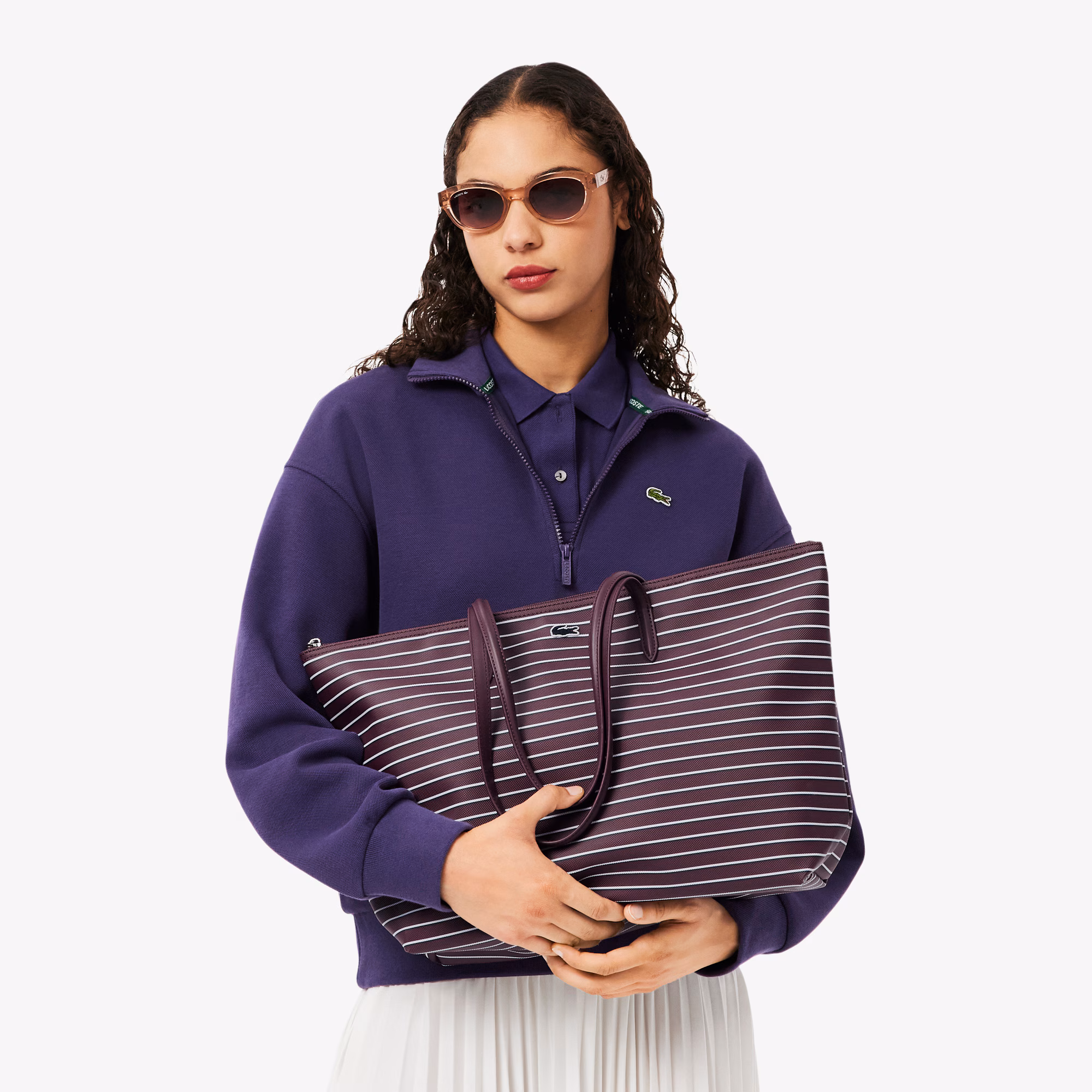 Large Striped L.12.12 Concept Tote