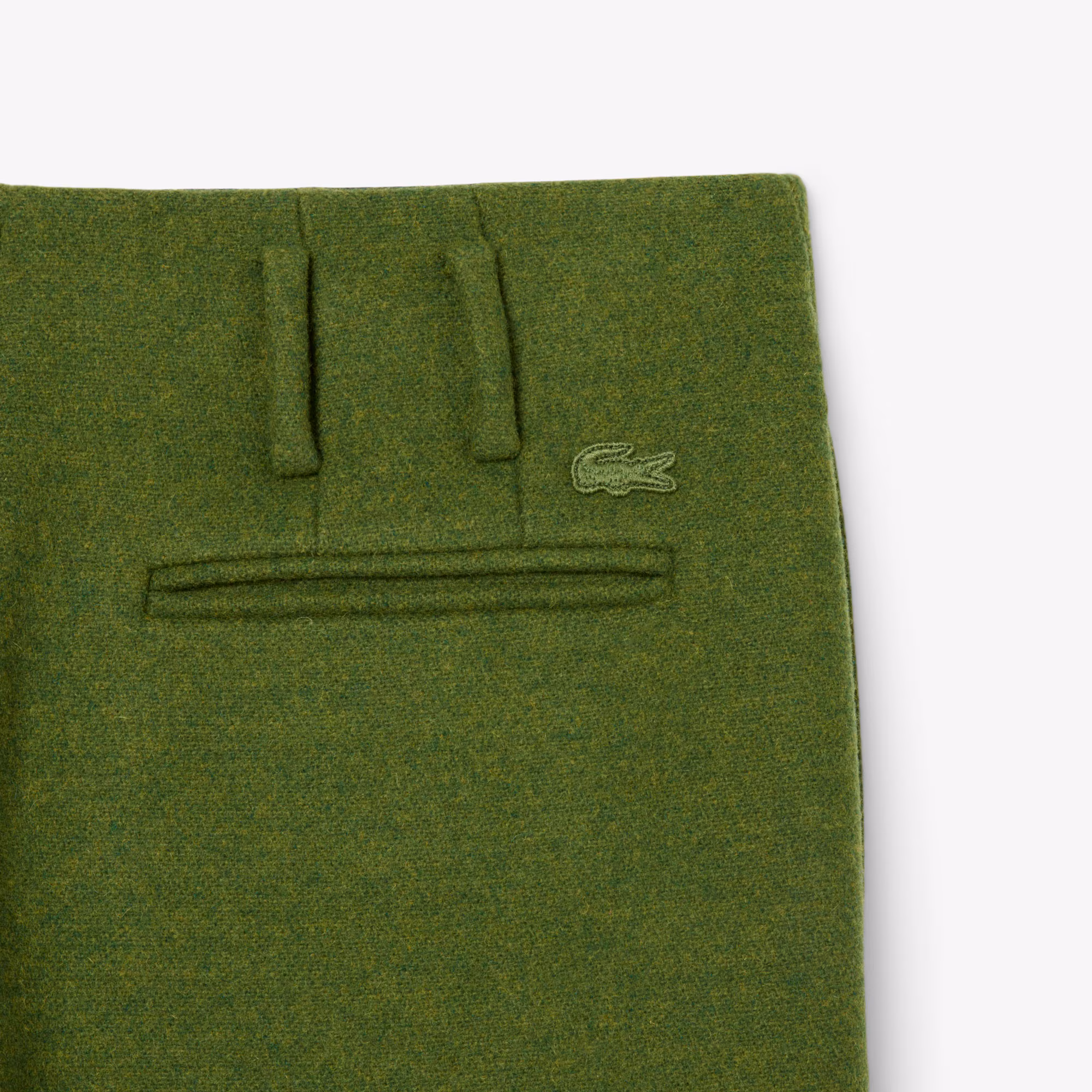 Runway Straight Fit Slub Wool Tailored Pants