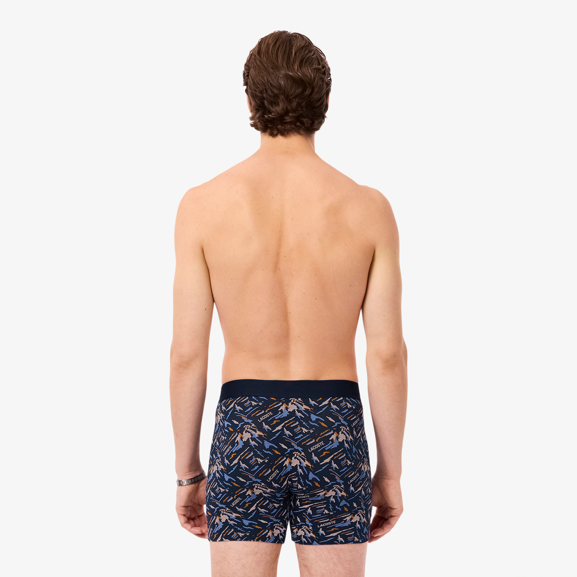 Men's Printed Stretch Cotton Boxer Briefs