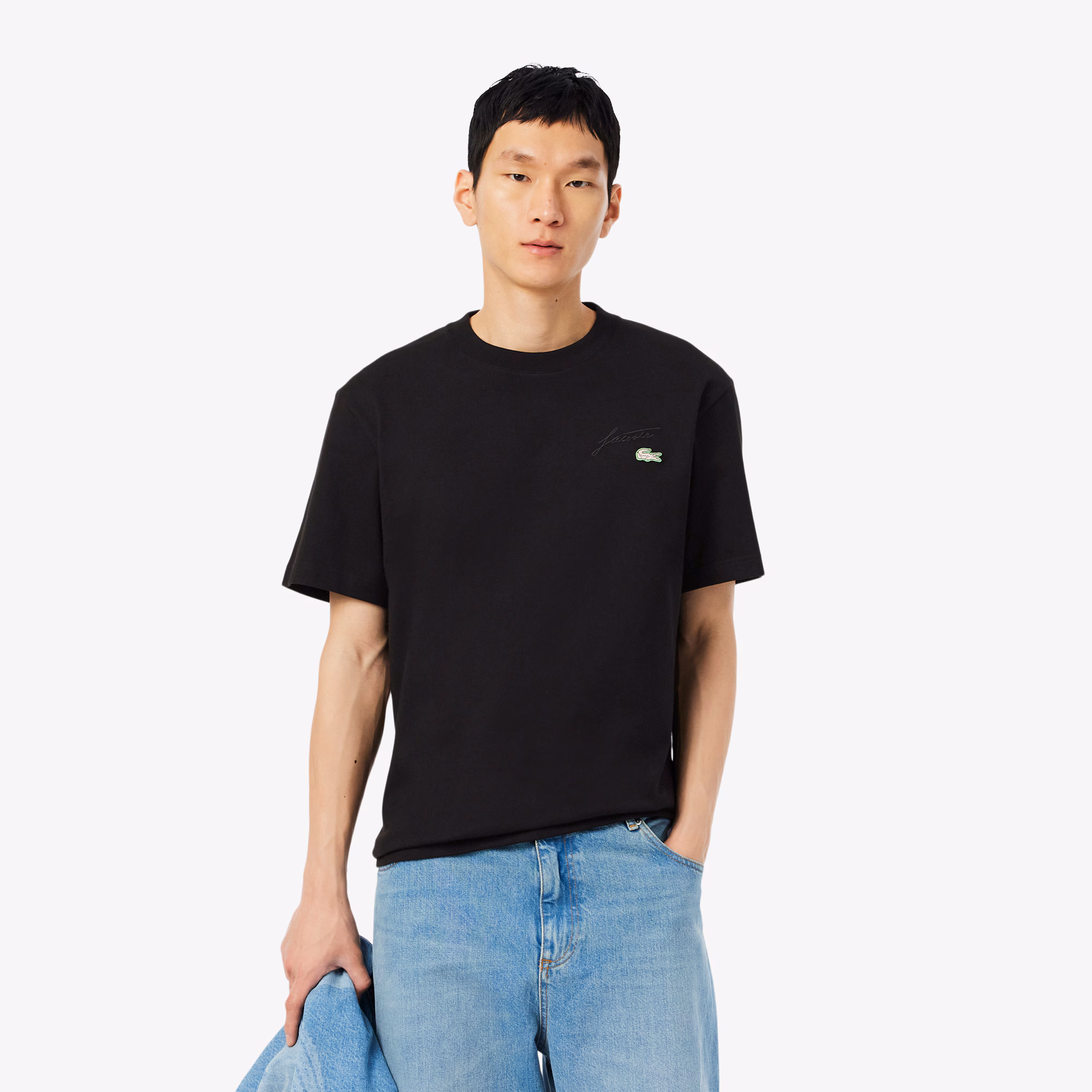 Men's Heavy Jersey Embroidered Signature T-Shirt