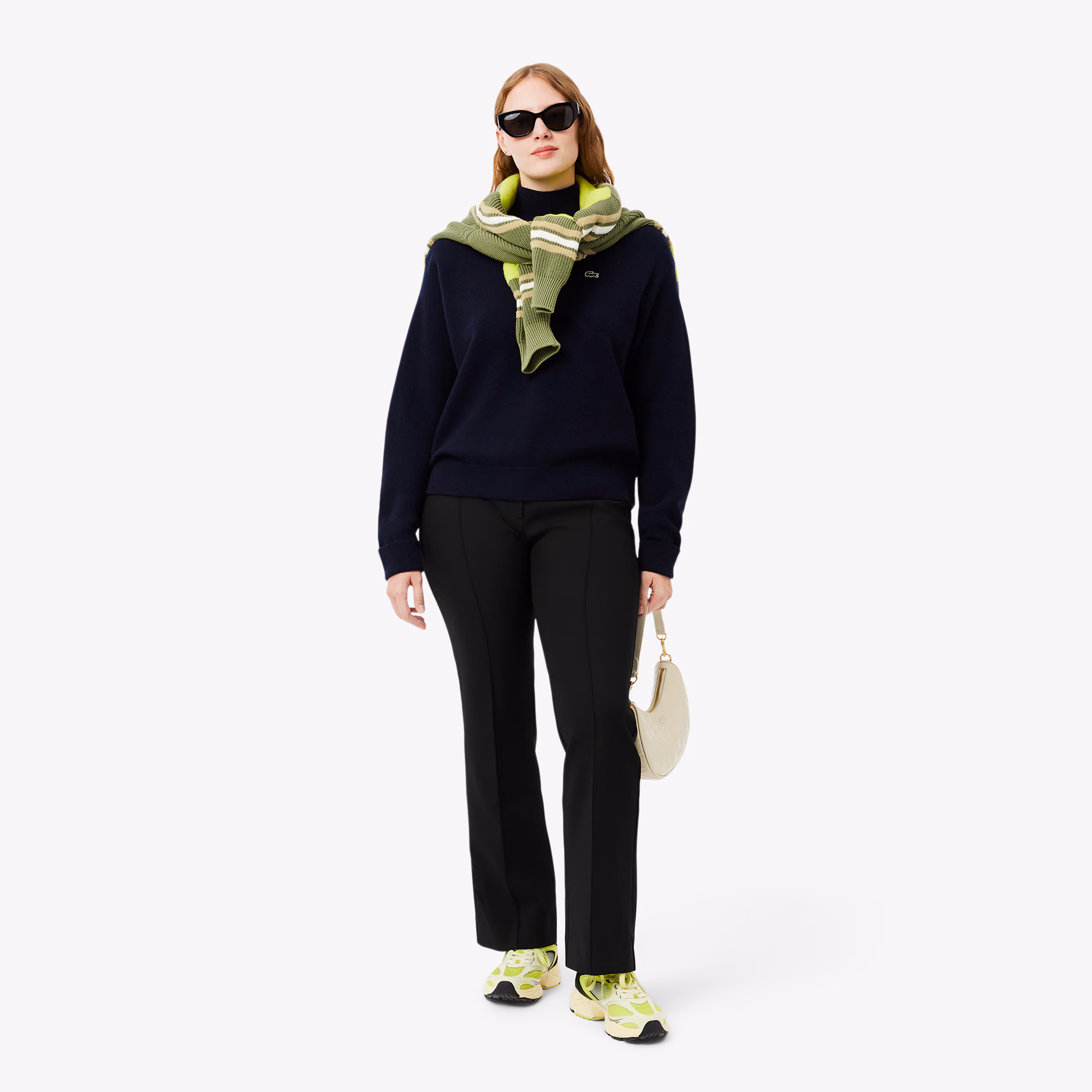 Women's Relaxed Fit Wool High-Neck Sweater