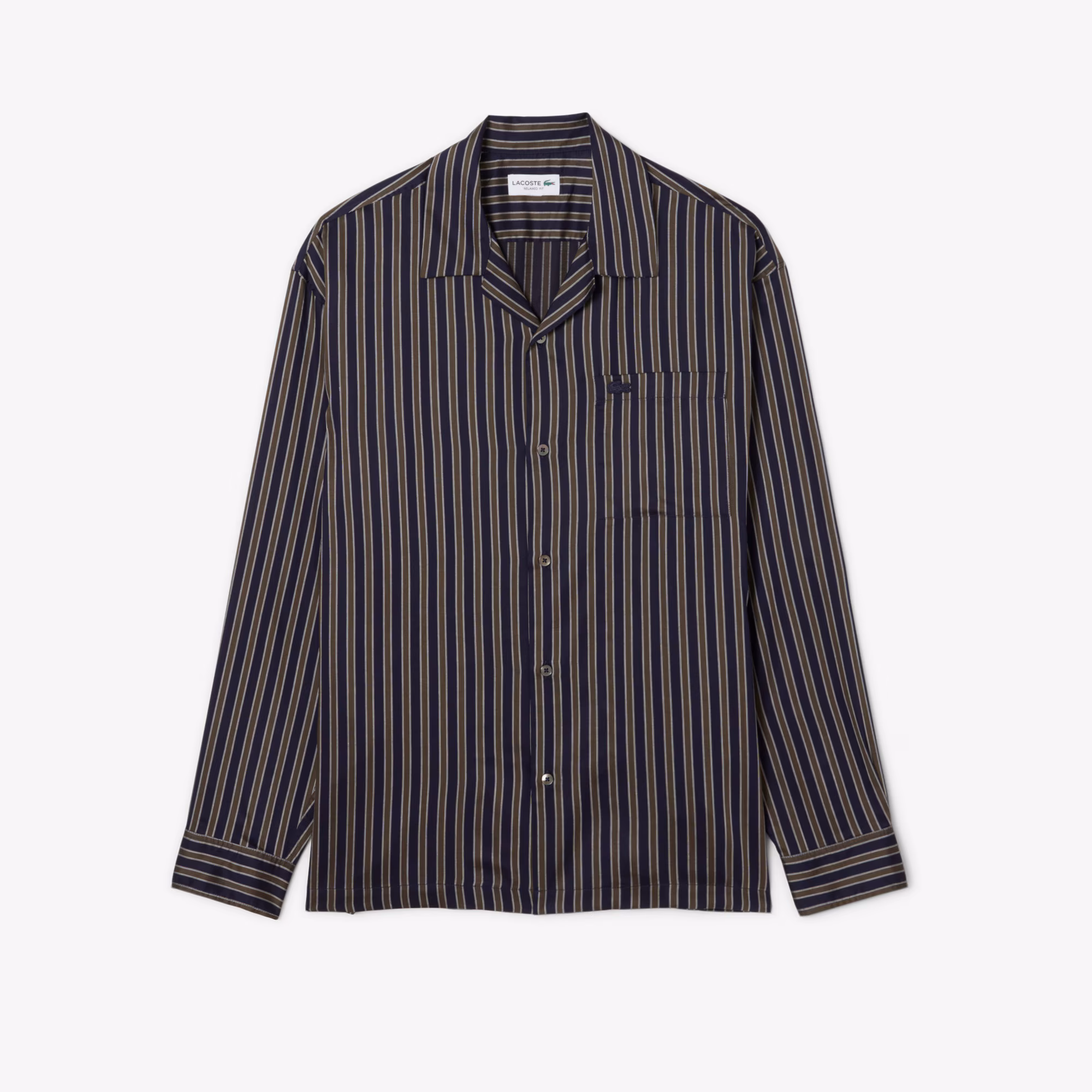 Men's Relaxed Fit Striped Lyocell Shirt