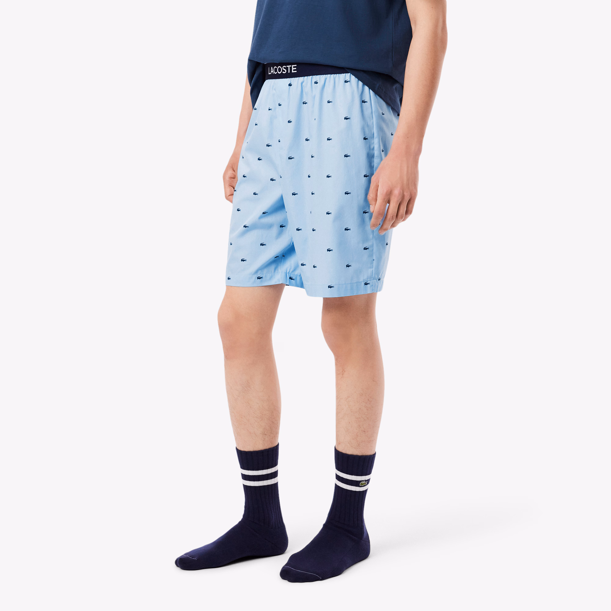 Men's Printed Poplin Pajama Shorts