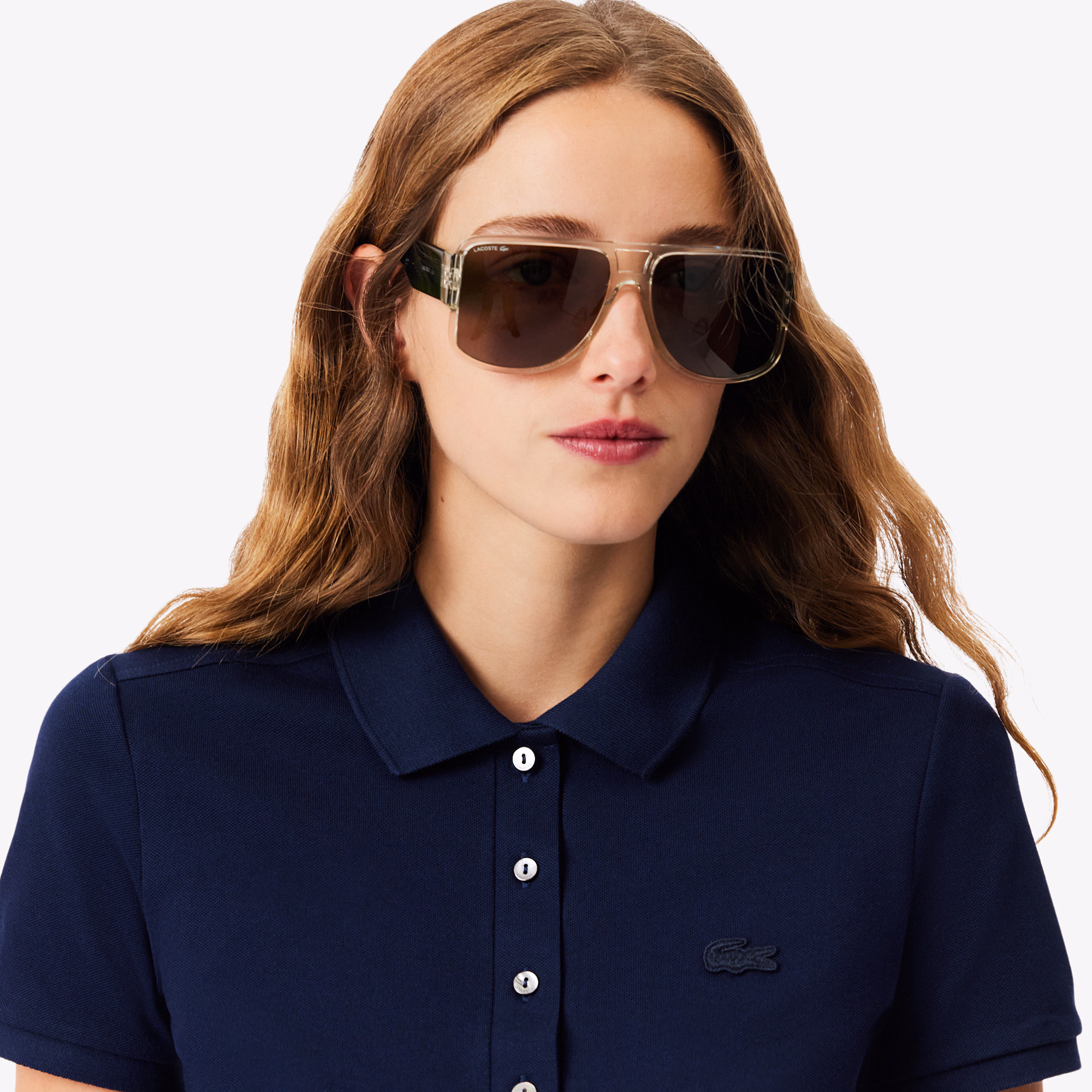 Women's L.12.D Slim Fit Stretch Mini Piqué Polo