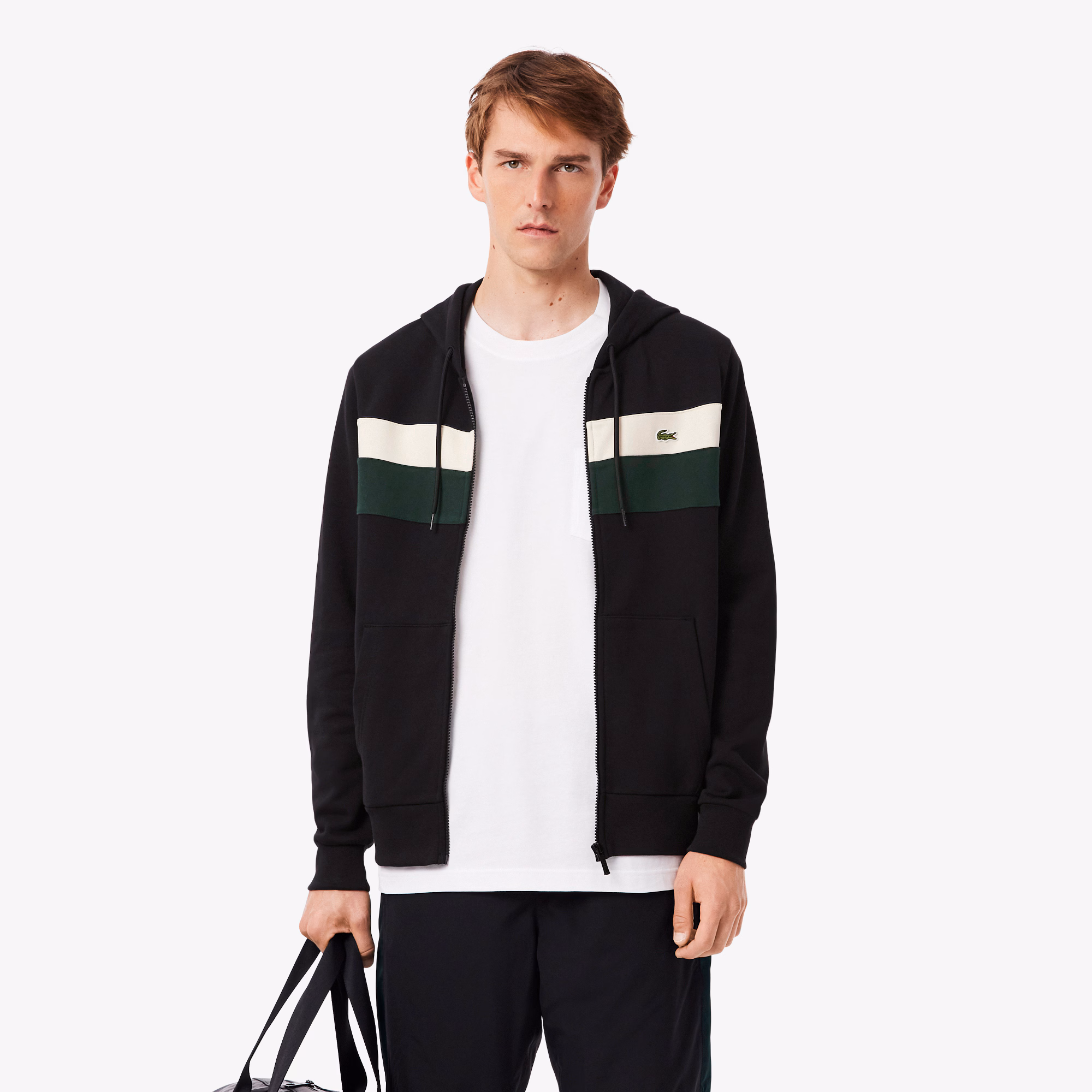 Men's Zip-Up Colorblock Hoodie