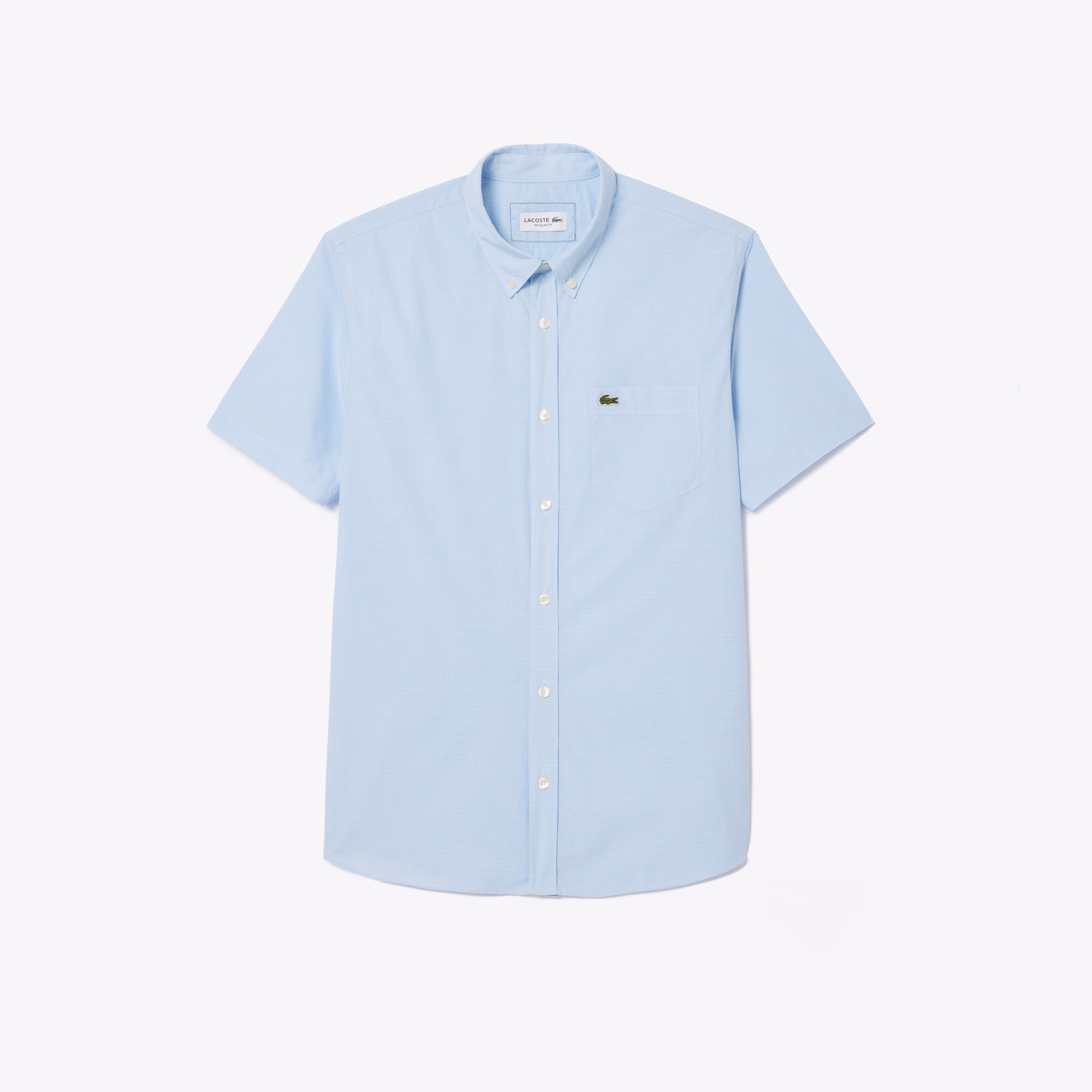 Men's Short Sleeve Regular Fit Gingham Shirt