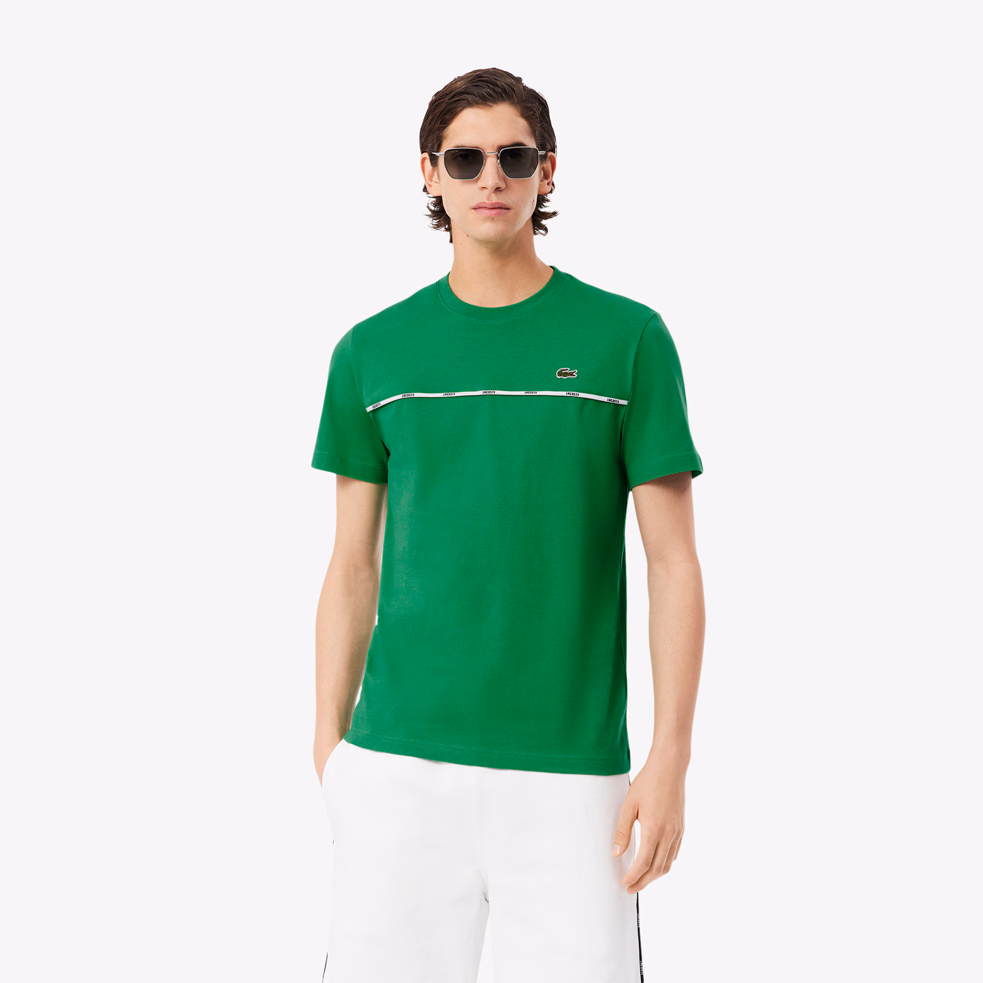 Men's Logo Trim Cotton Jersey T-Shirt