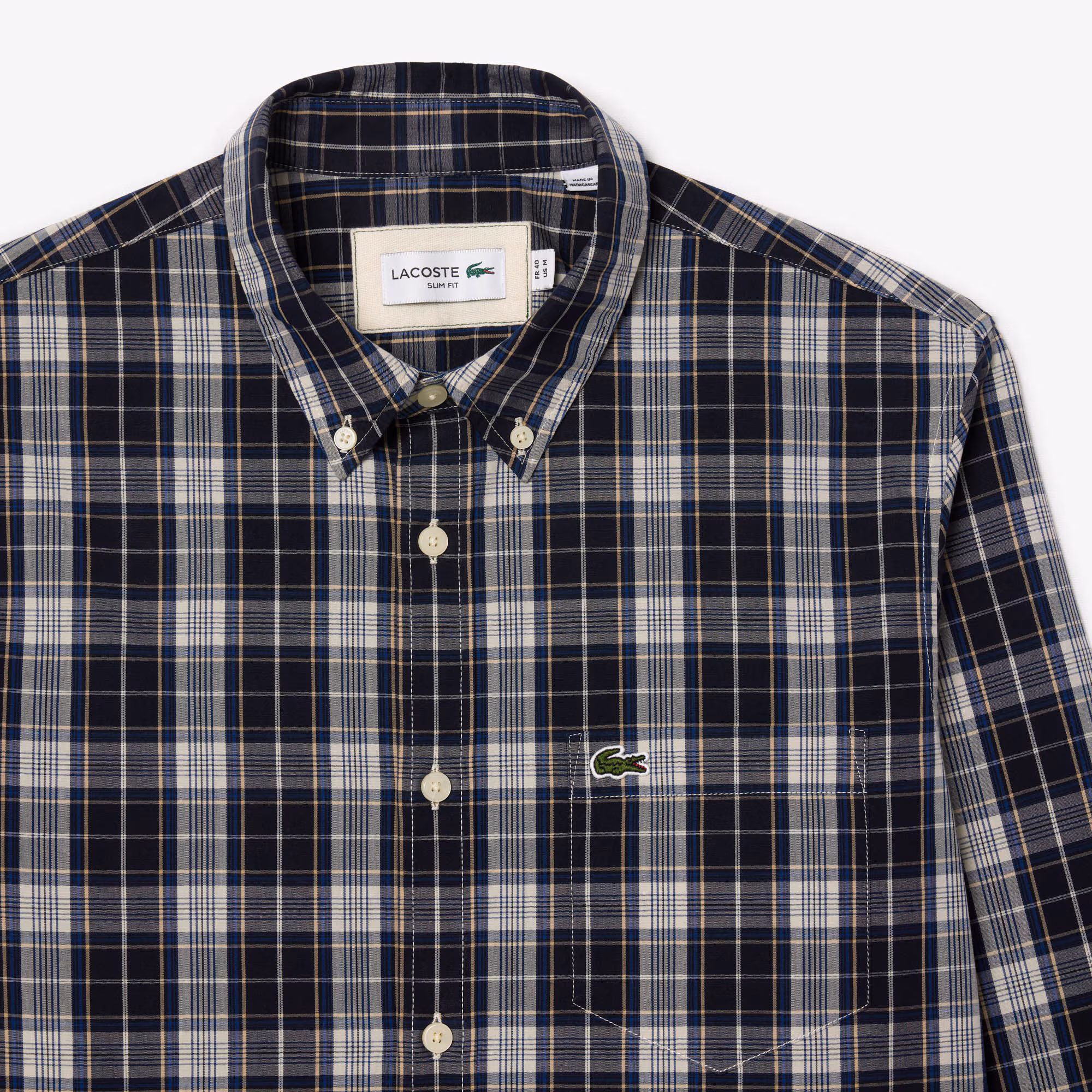 Men's Slim Fit Stretch Plaid Shirt